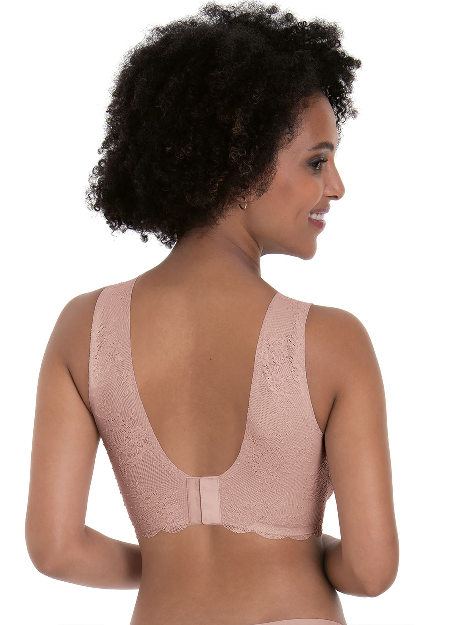 Bralette ANITA SINCE 1886 "Essential Lace", Damen, Gr. M, N-Gr, rosa (rosewood), Stoff, Obermaterial: 61% Polyamid, 39% Elasthan, Mesh, gemustert, unifarben, bequem, BHs Bralette, mit Spitze, herausnehmbare Schaumcups, feminin, atmungsaktiv 6