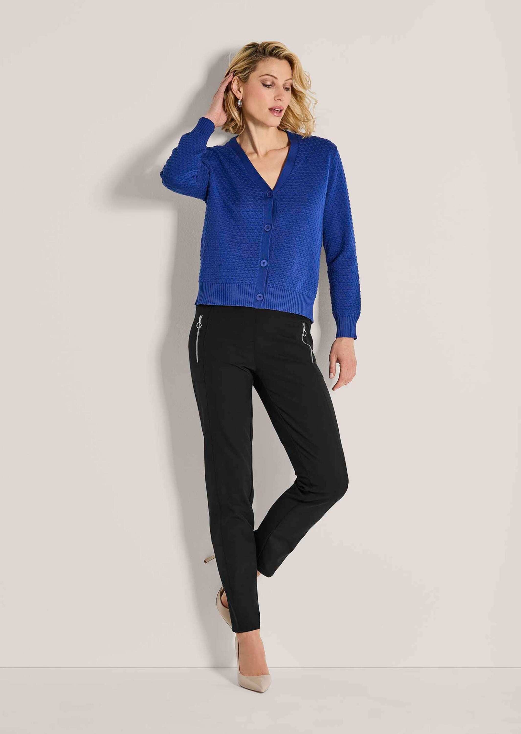 MADELEINE Stoffhose "Schlupfhose Schmale Stretchhose mit Zier-Zipper" günstig online kaufen