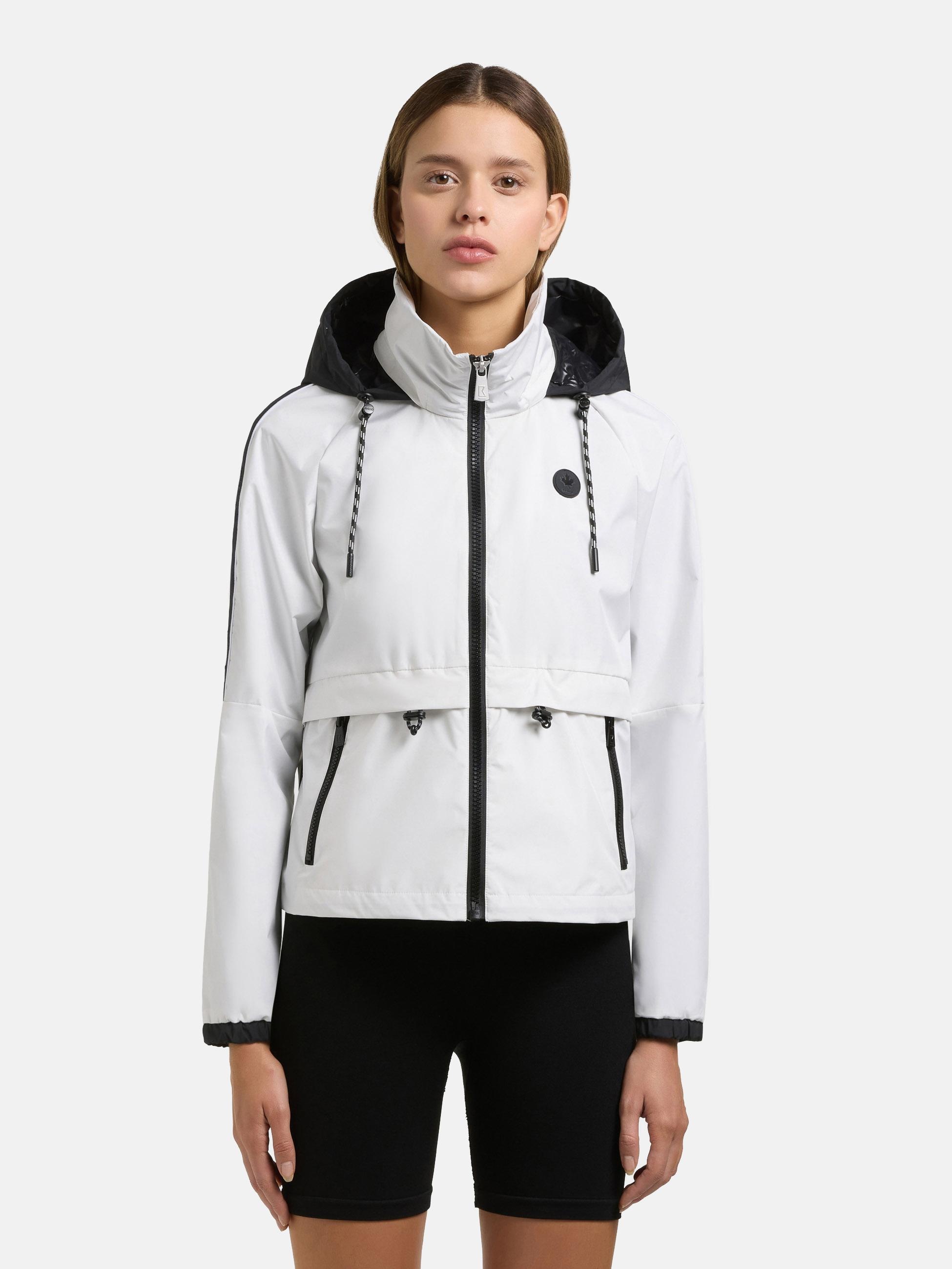khujo Windbreaker "Olia" mit Kapuze Übergangsjacke mit im Kragen verstaubarer Kapuze