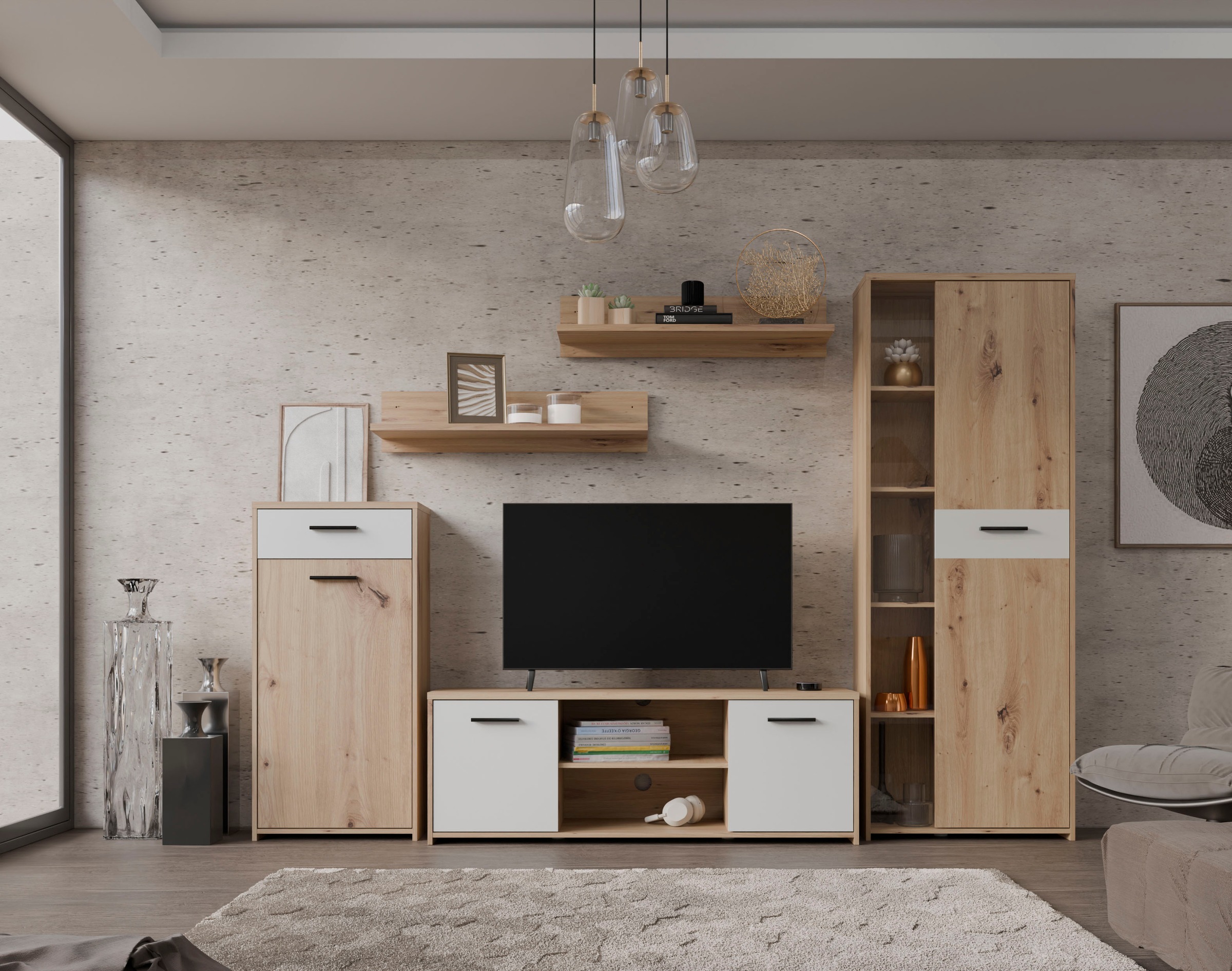 FORTE Wohnwand "Pablo" 5 Stk. tlg. günstig online kaufen