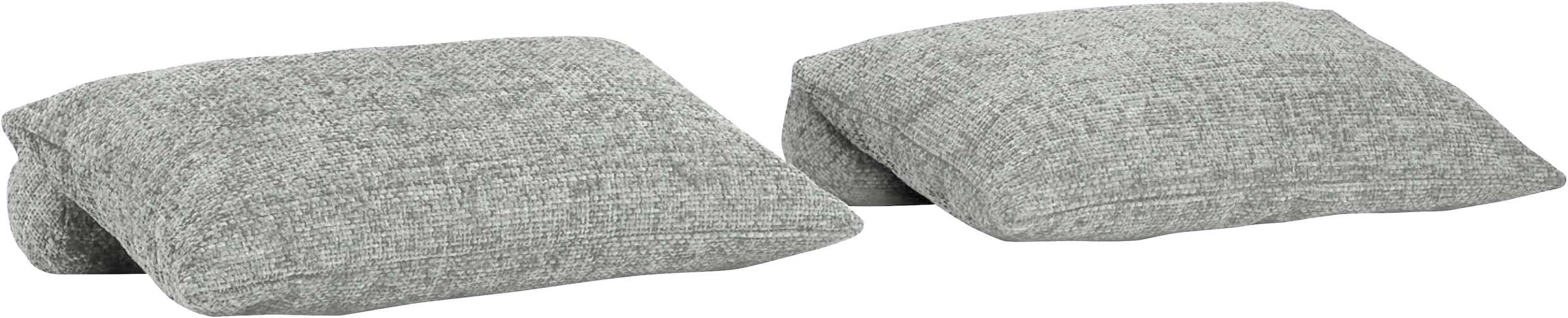 Dekokissenpuente dove, SET ONE BY MUSTERRING, Strukturstoff, Dekokissen_Sitzkissen_Kissenhüllen, "Baldwin", 4-teiliges Kissenset, passend zum Bett