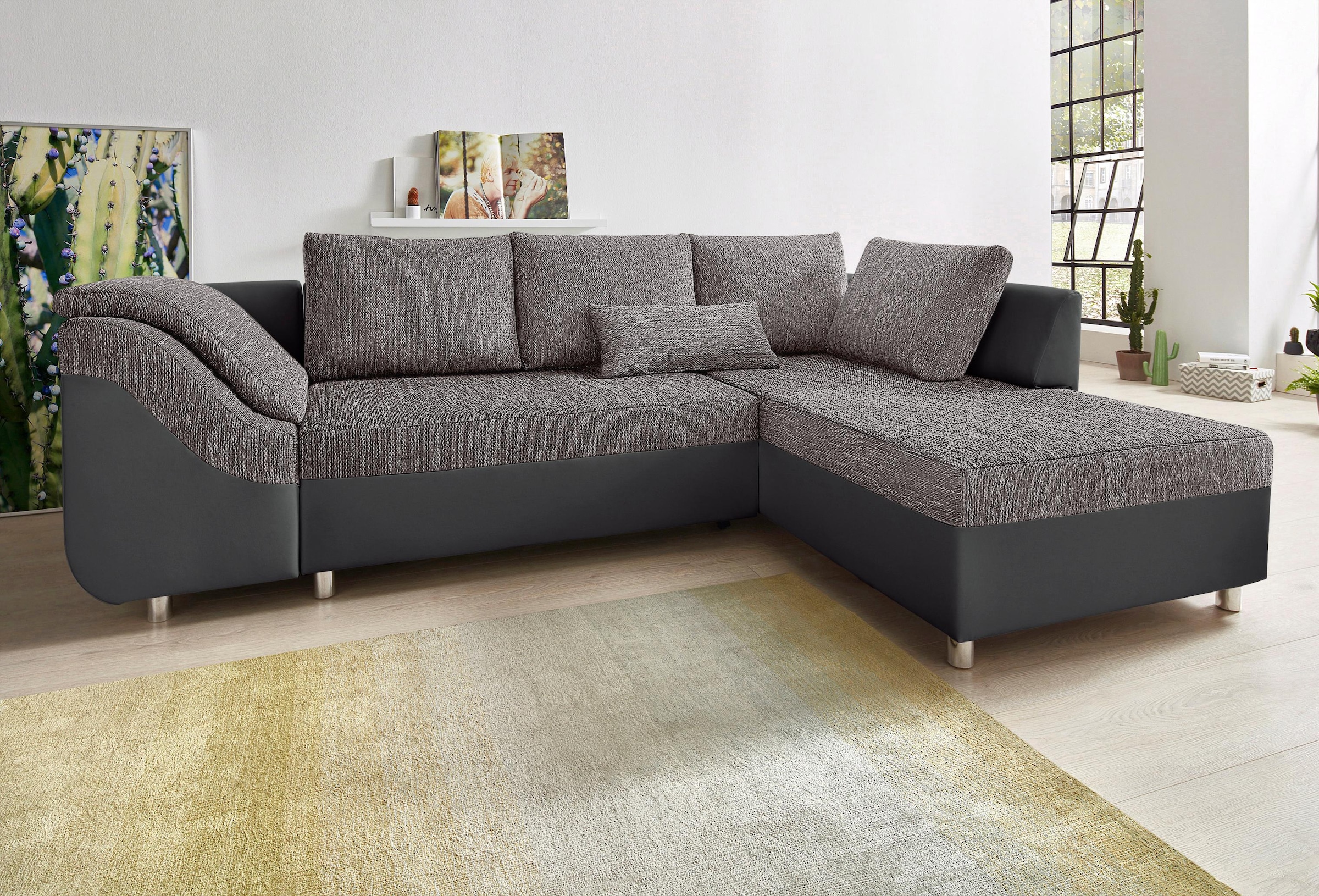COLLECTION AB Ecksofa "Sally L-Form, B: 256 cm" 1 Zierkissen, optional Schlaffunktion & Bettkasten