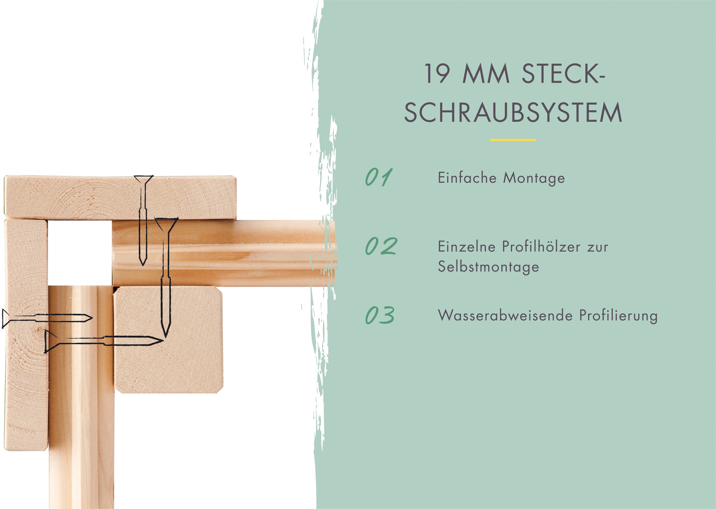 Karibu Gartenhaus »»Amberg 4««, naturbelassen, anthrazit oder terragrau