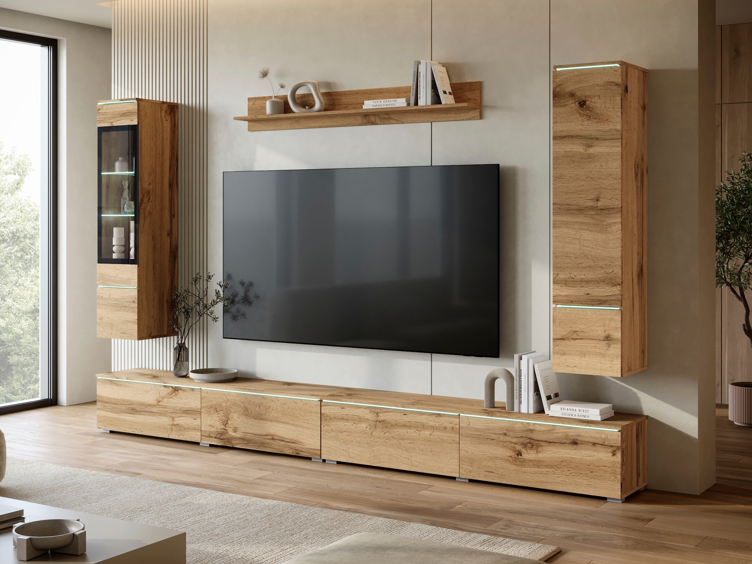 Home affaire Wohnwand »Vera, Breite 300 cm« Komplett-Set, 5 Stk. tlg.