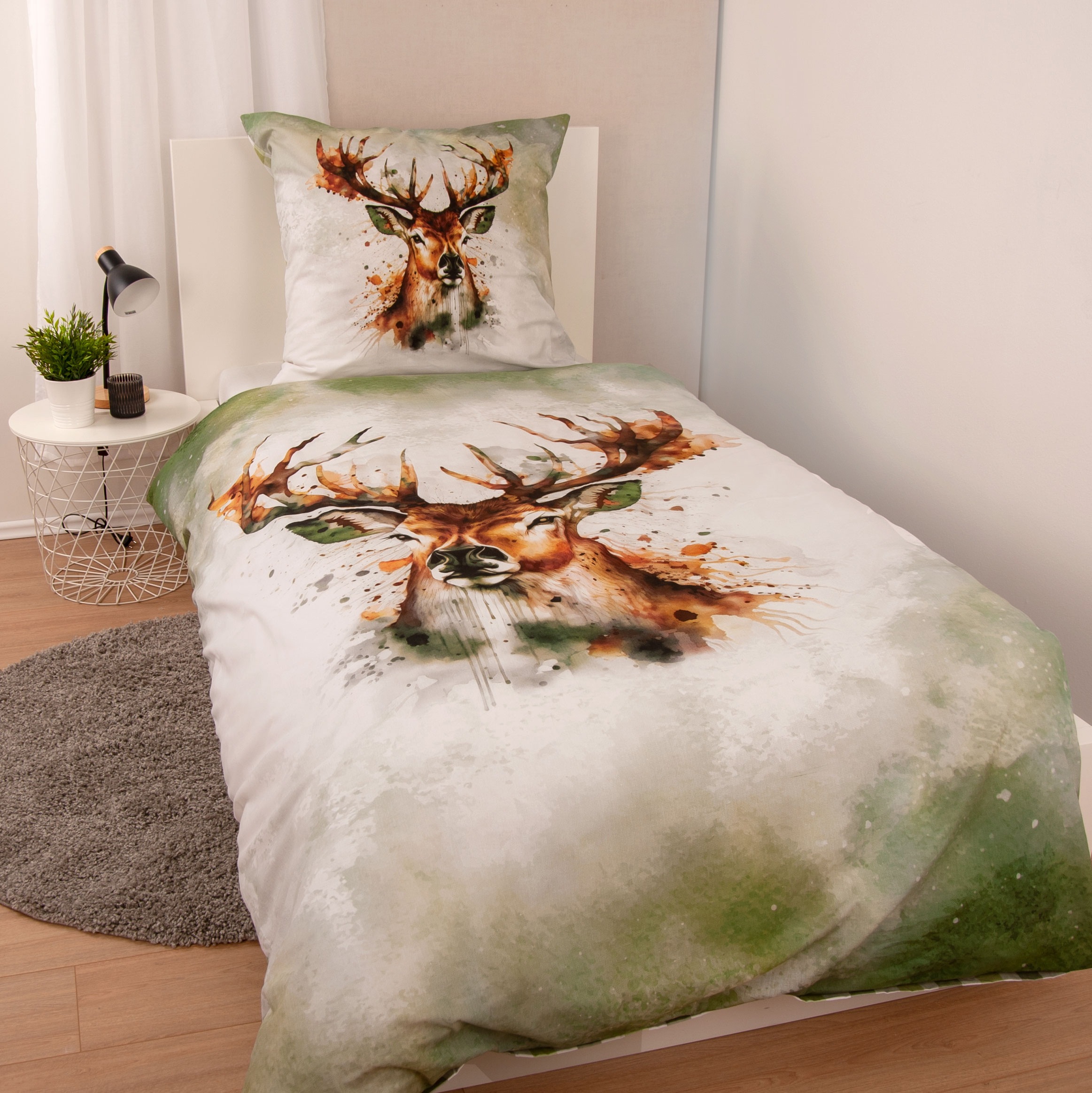 Herding Young Collection Bettwäsche "Young Collection Hirsch" 2 Stk. in tol günstig online kaufen