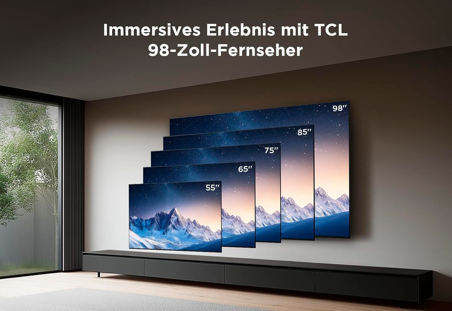 TCL Mini-LED-Fernseher »98C803X7«, 4K Ultra HD, Google TV-Smart-TV, QLED, Dolby Vision, Apple TV, Multi-HDR, Smart-TV, 144 Hz