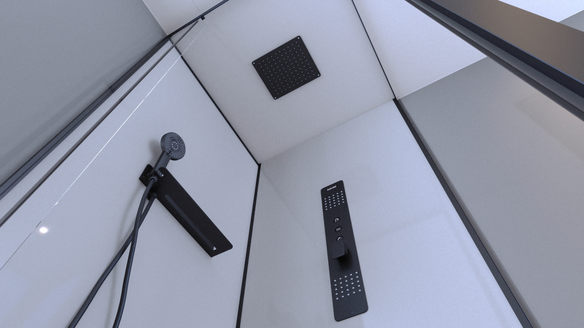 Thumbnail - Marwell Komplettdusche "White Square" inkl. Armaturen