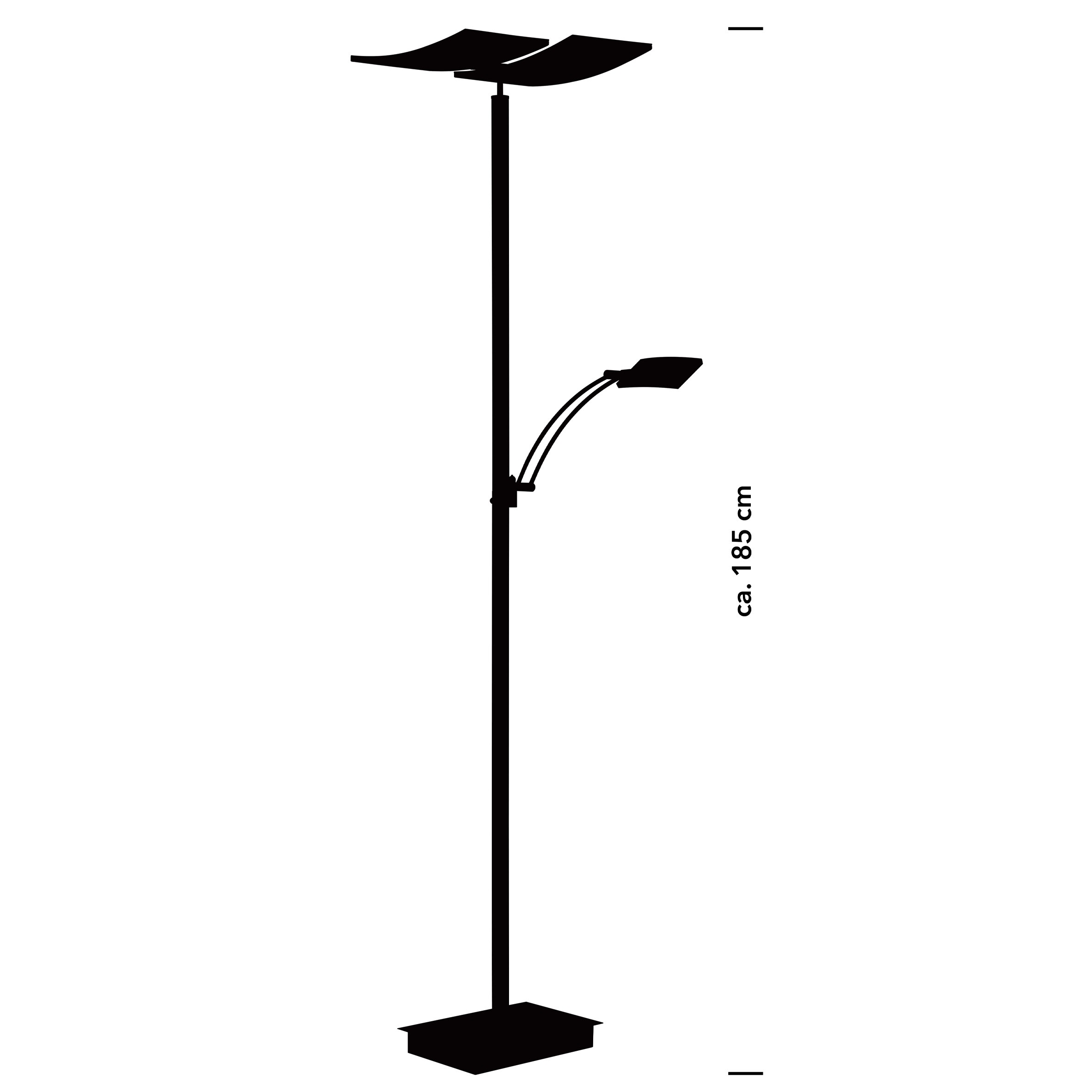 HELL höllisch gutes Licht LED Stehlampe »ANDY« LED-Modul 1 Stk. warmweiß - kaltweiß Tastdimmer, CCT