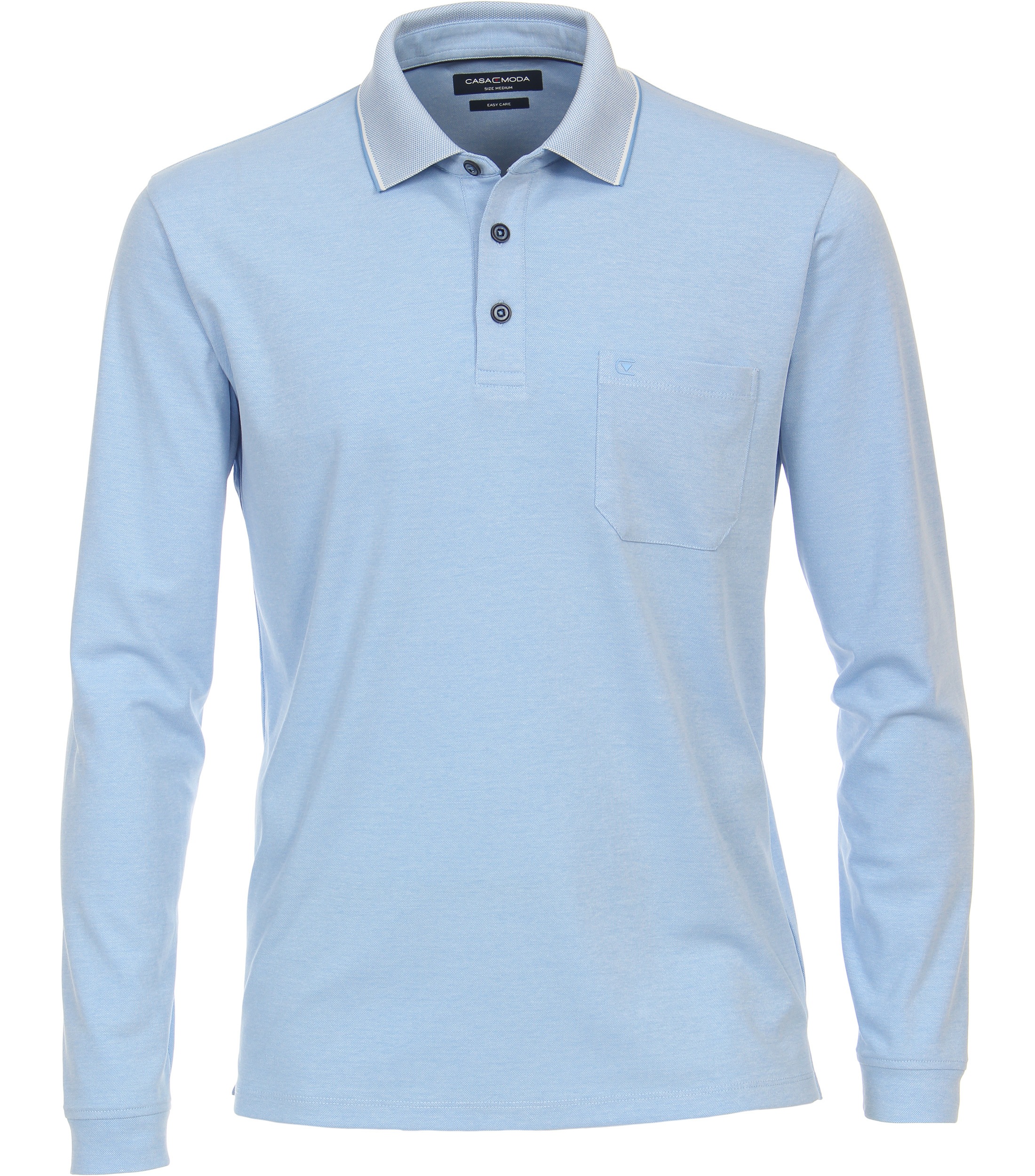 CASAMODA Langarm-Poloshirt "CASAMODA Polo-Shirt Langarm uni"