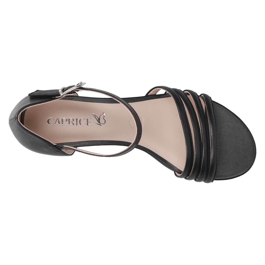 Caprice Sandalette, Sommerschuh, Blockabsatz, Sandale mit praktischem Klettverschluss