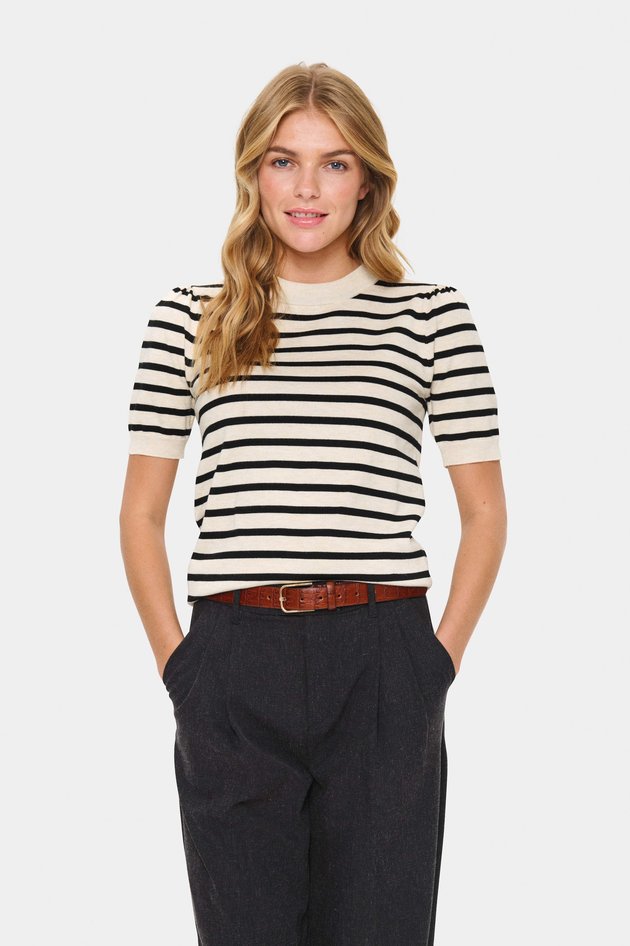 Saint Tropez Kurzarmpullover "MilaSZ SS Striped" günstig online kaufen
