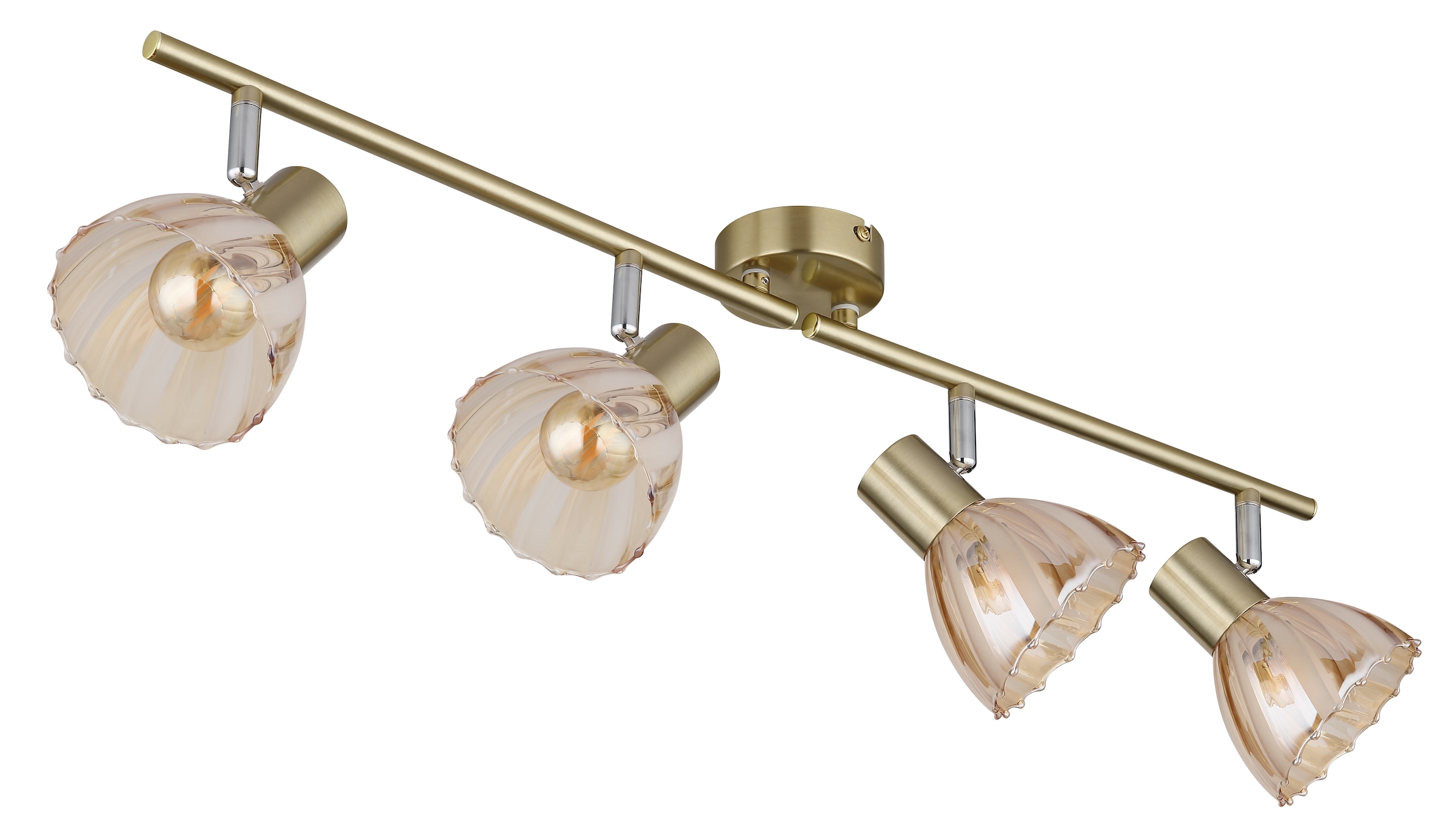 GLOBO LIGHTING Deckenspot »ZACHERY« E14 1 Stk. Strahler mit Chrom, Glas, schwenkbar