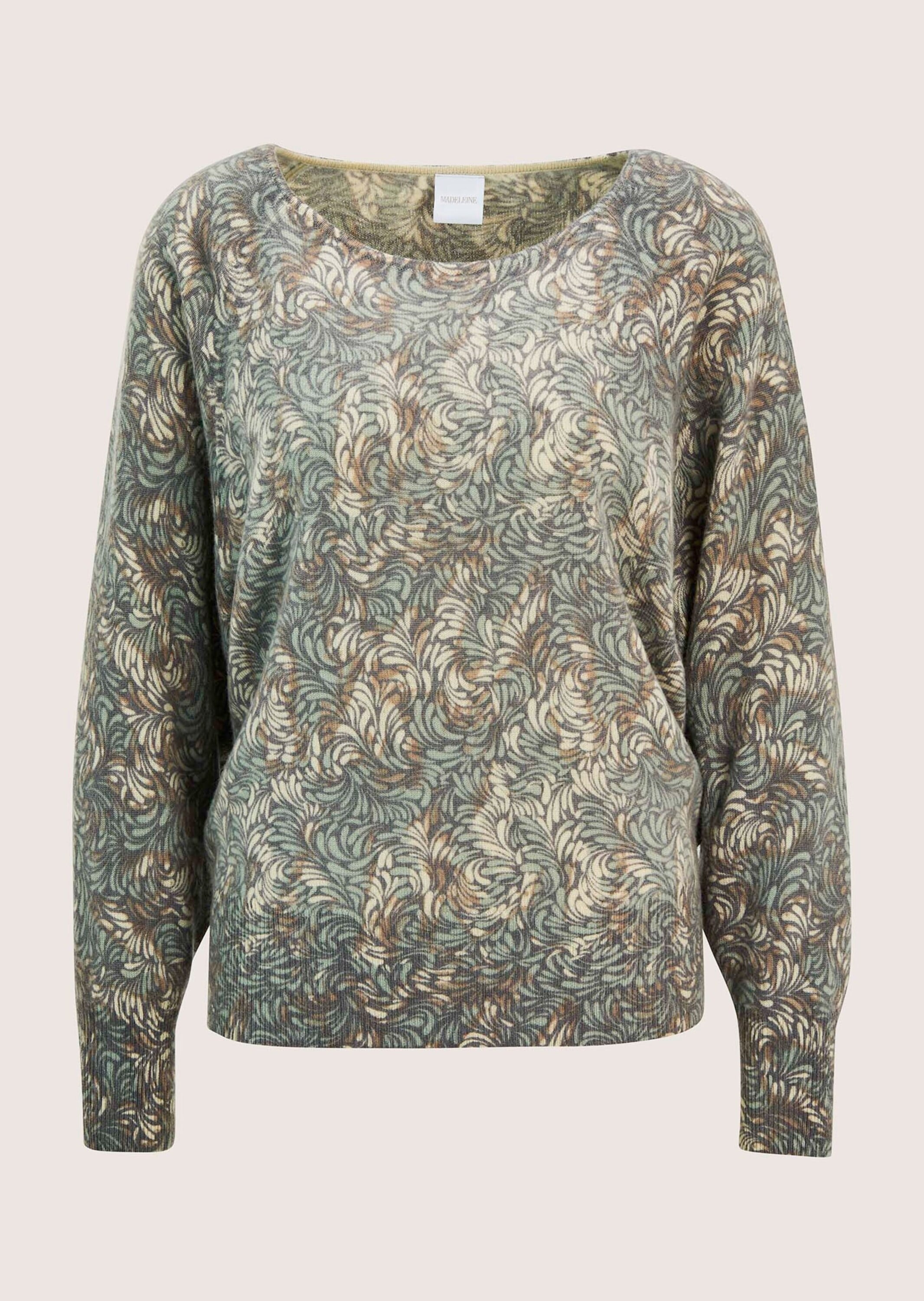 MADELEINE Longpullover "Kaschmirpullover Stilvoller Strickpullover mit Fled günstig online kaufen