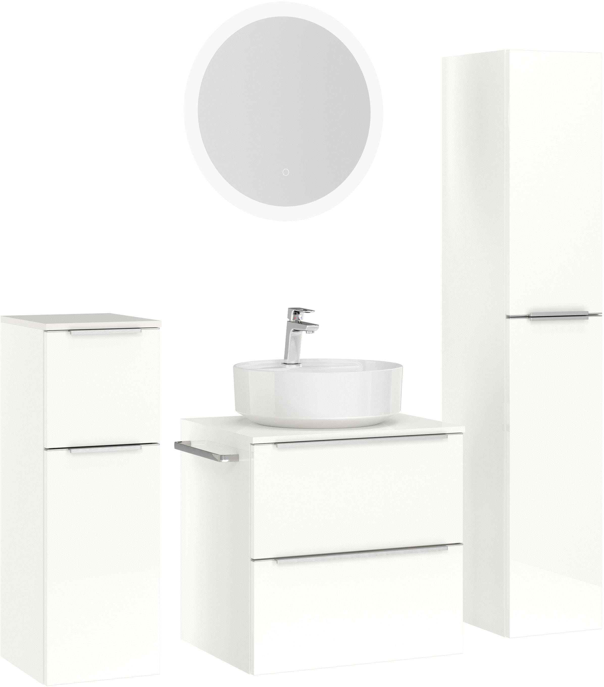 nobilia Badmöbel-Set "Alvene" vormontiert, mit Soft-Close, 4 Stk. tlg. günstig online kaufen