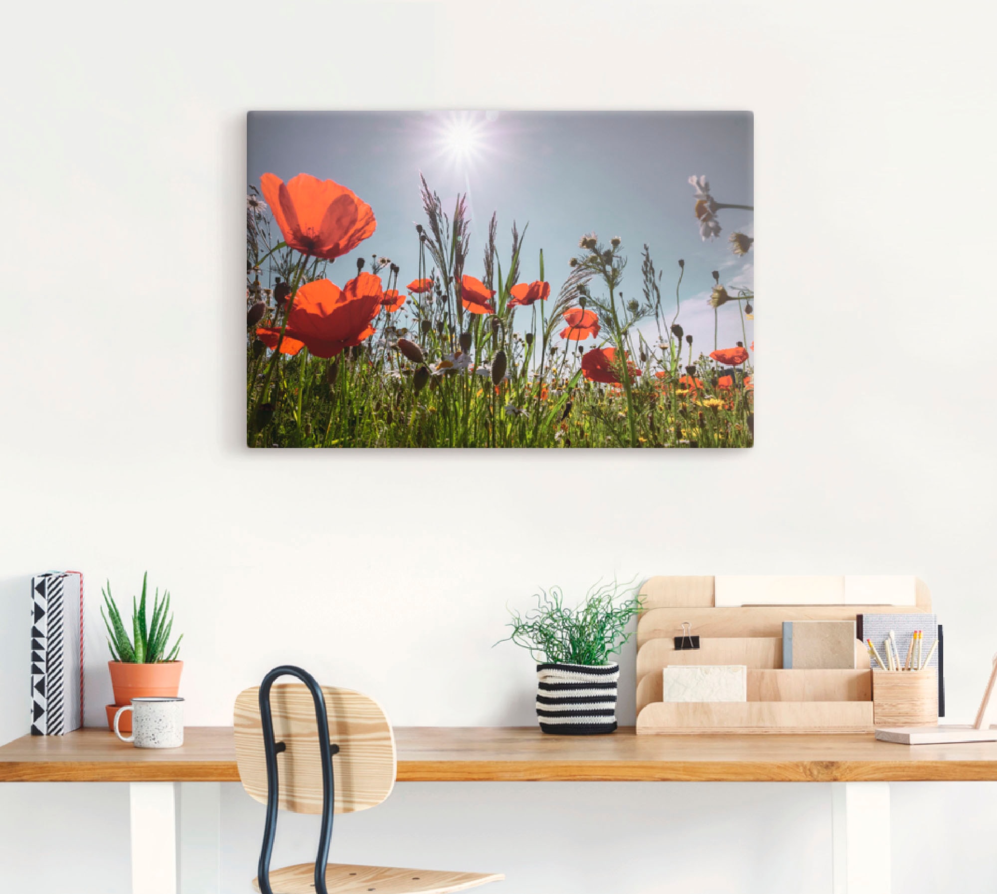 Artland Wandbild »Mohnblumenwiese«, Blumenwiese, (1 St.), als Alubild, Outdoorbild, Leinwandbild, Poster in verschied. Größen