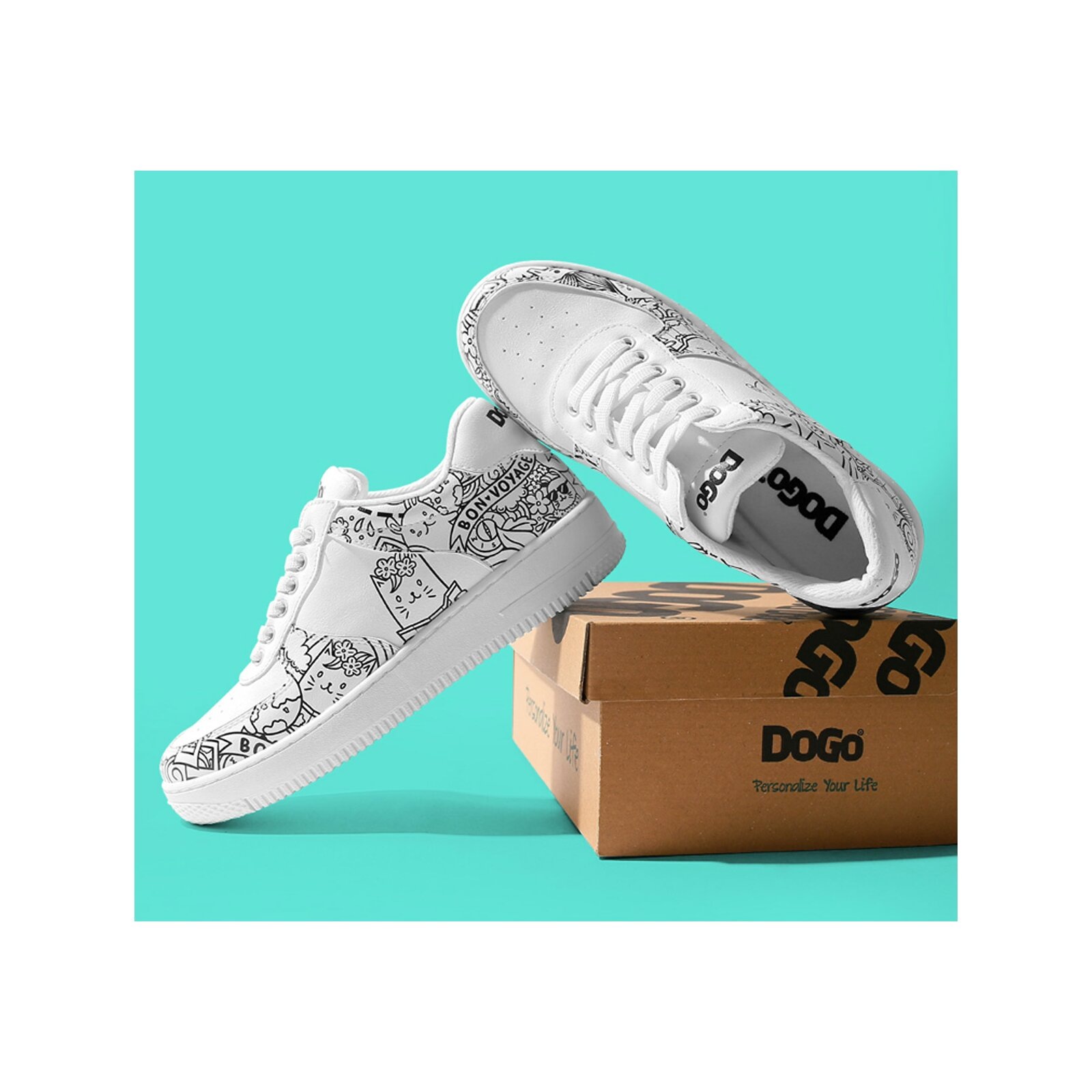 DOGO Sneaker "Dice Sneakers Bon Voyage Damen Sneaker / Female", Vegan günstig online kaufen