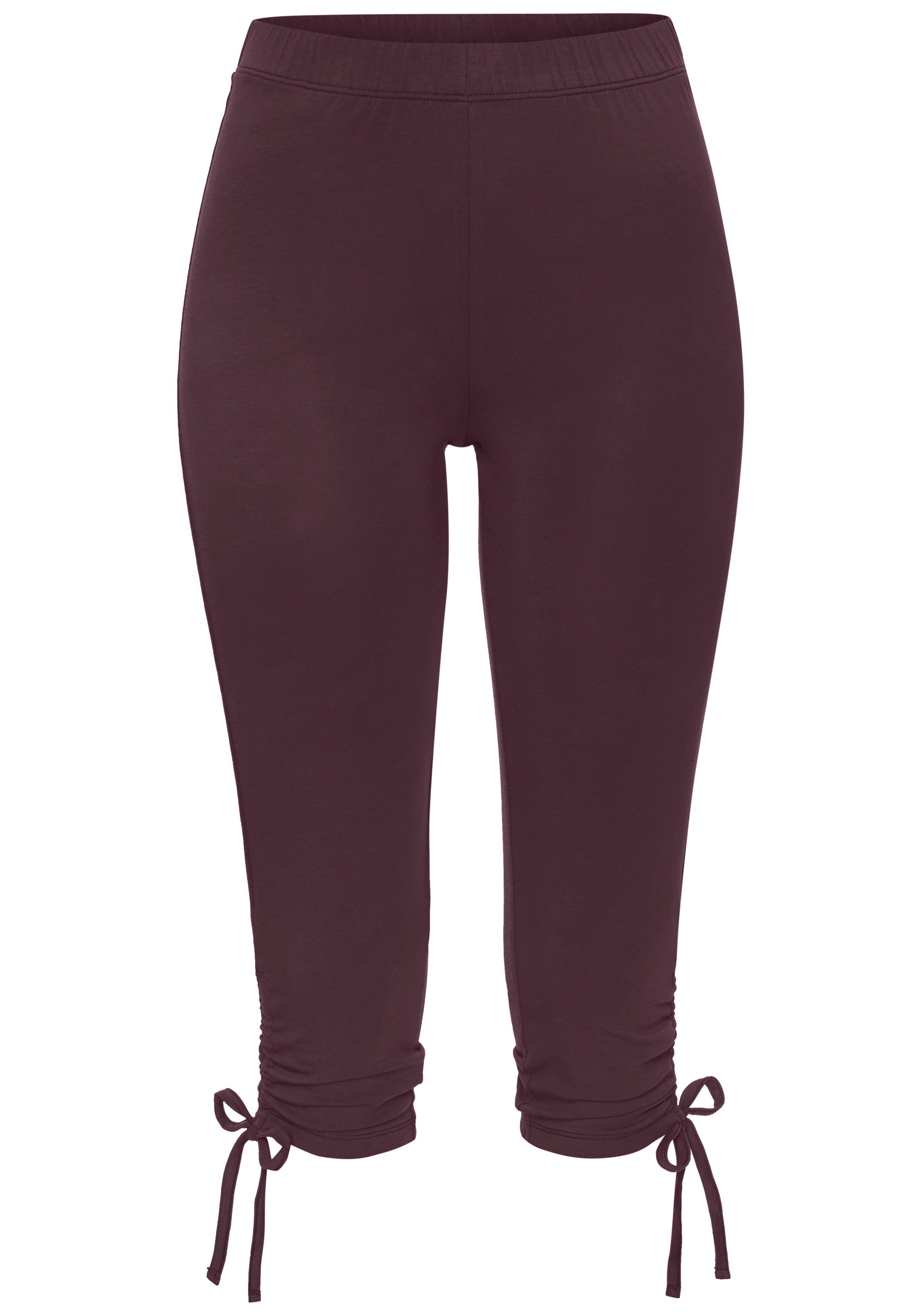 Beachtime Caprileggings, mit Raffung, 7/8-Länge, Basic, Stretch günstig online kaufen