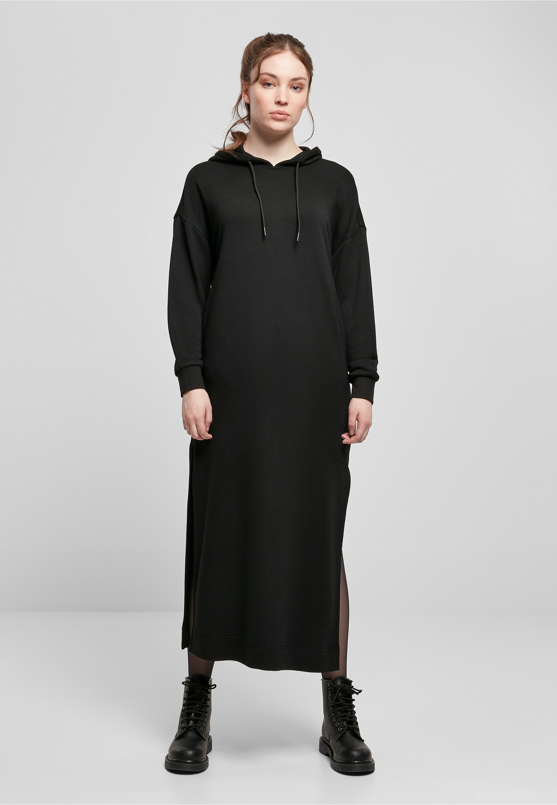 URBAN CLASSICS Shirtkleid »Urban Classics Damen Ladies Modal Terry Long Hoody Dress« 1 Stk. tlg.