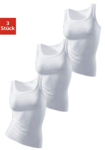 H.I.S Tanktop 3er-Pack, aus luftiger Rippqualität aus Baumwolle
