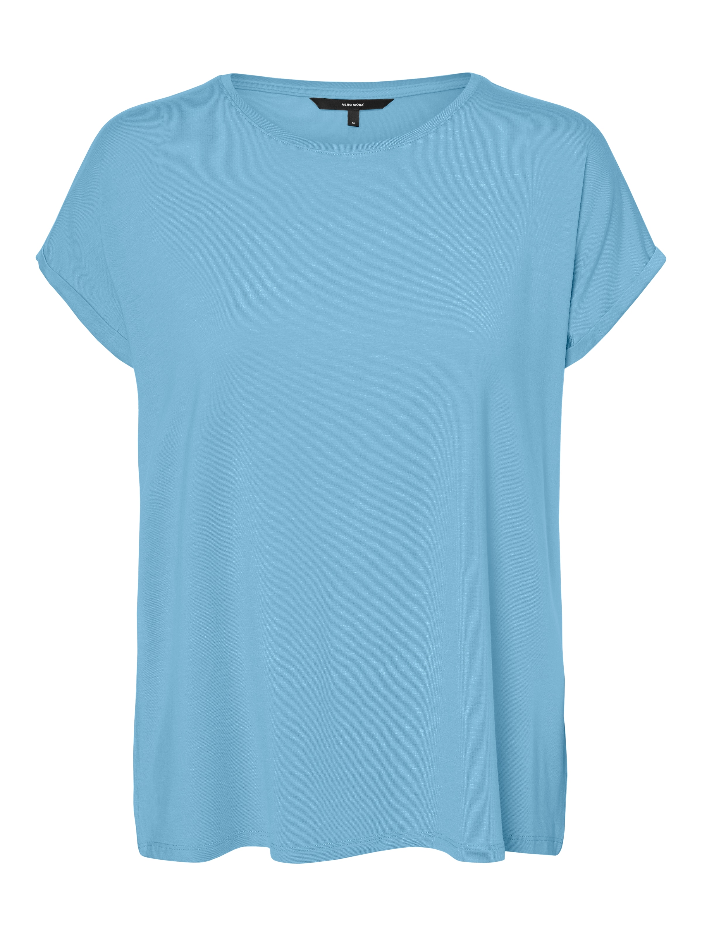 Vero Moda Rundhalsshirt "VMAVA PLAIN SS TOP GAJRS NOOS"