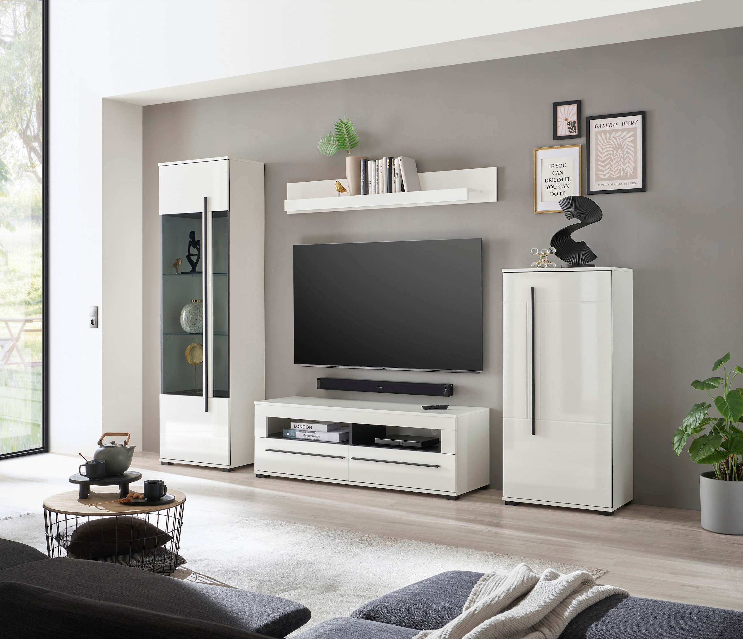 INOSIGN Wohnwand "Cantara, moderne Anbauwand, Komplettset" Set, 4 Stk. tlg. günstig online kaufen