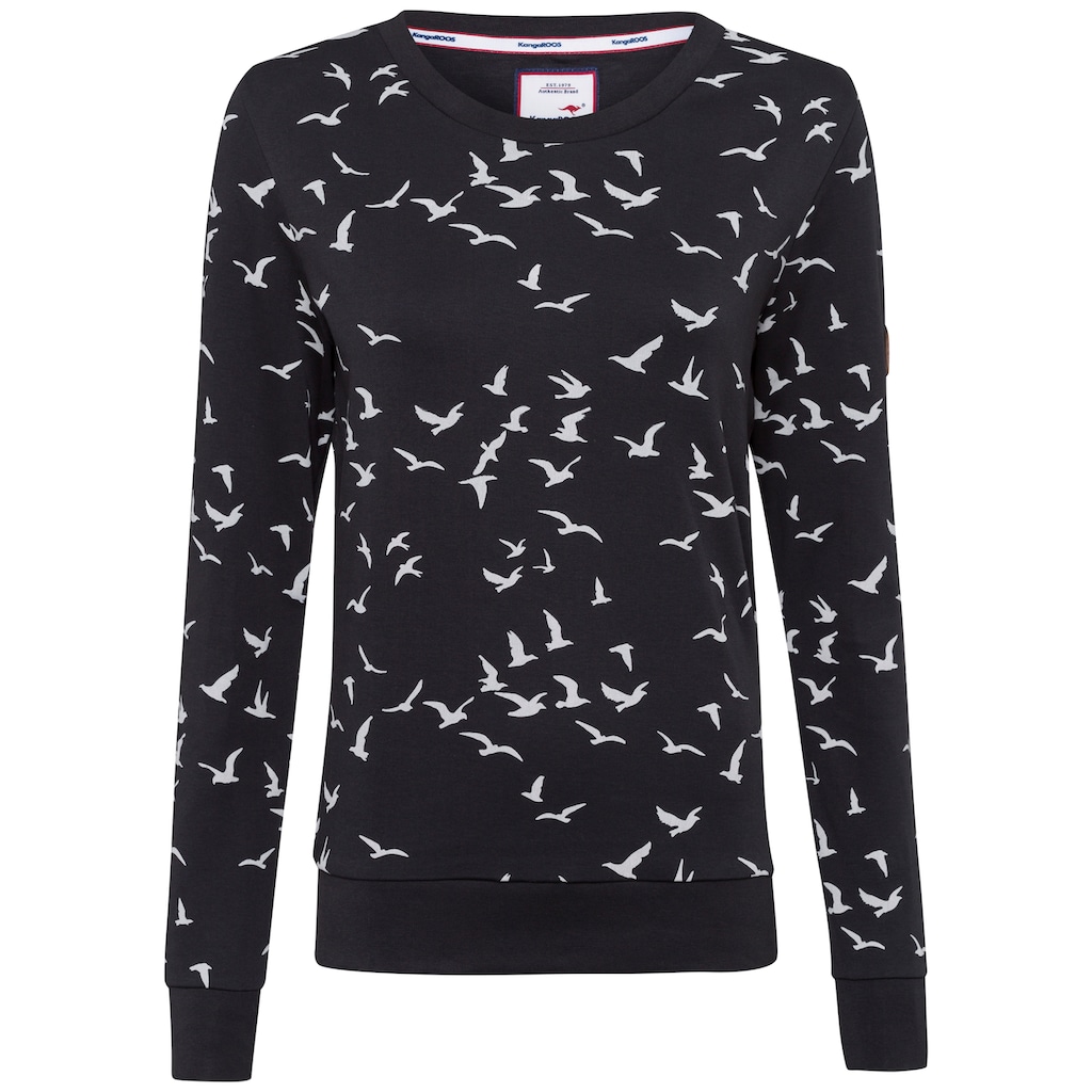 KangaROOS Sweatshirt, mit modischem Minimal-Allover-Print