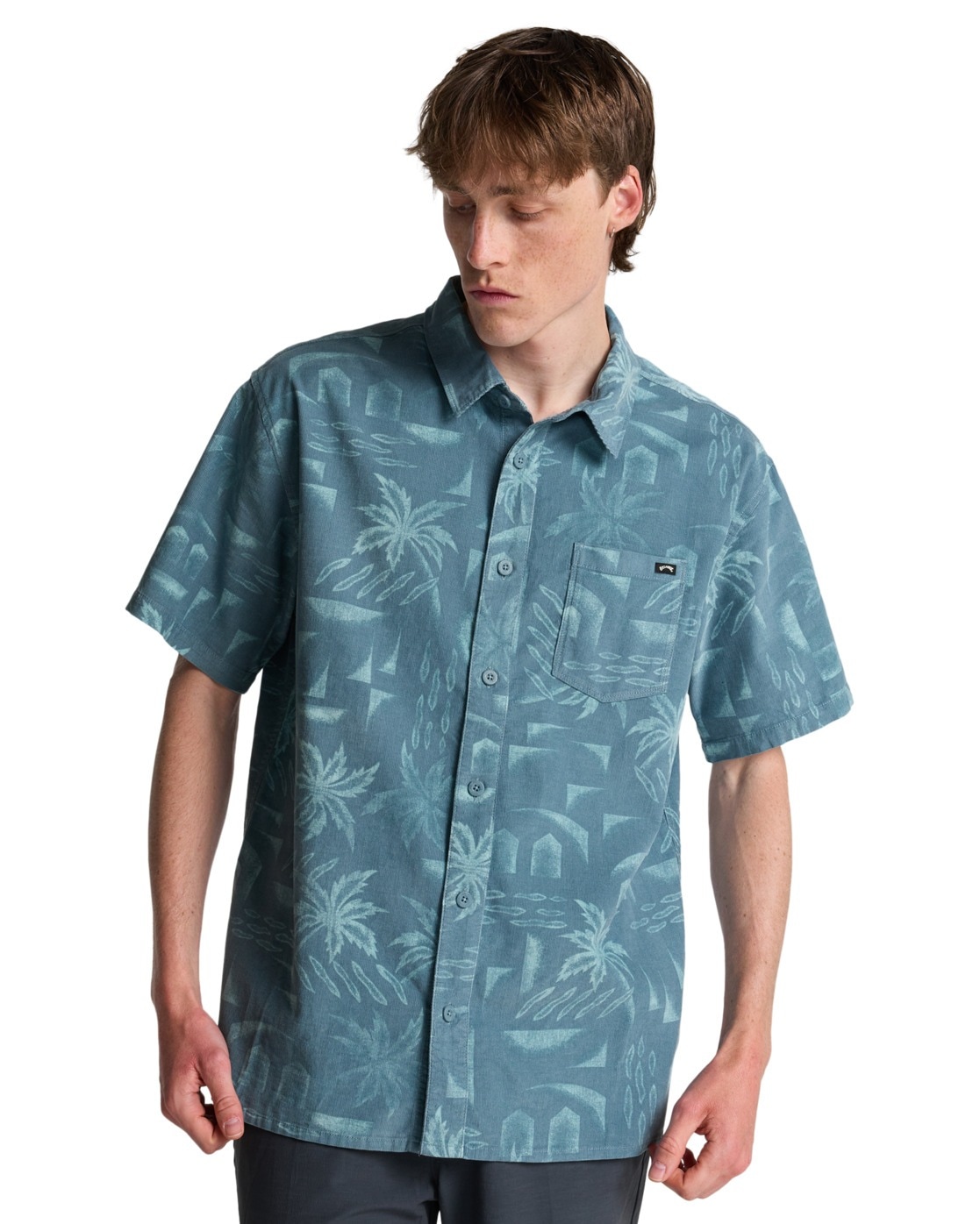 Billabong Chemise à Manches Courtes Solana Cord Washed Blue 2XL Homme