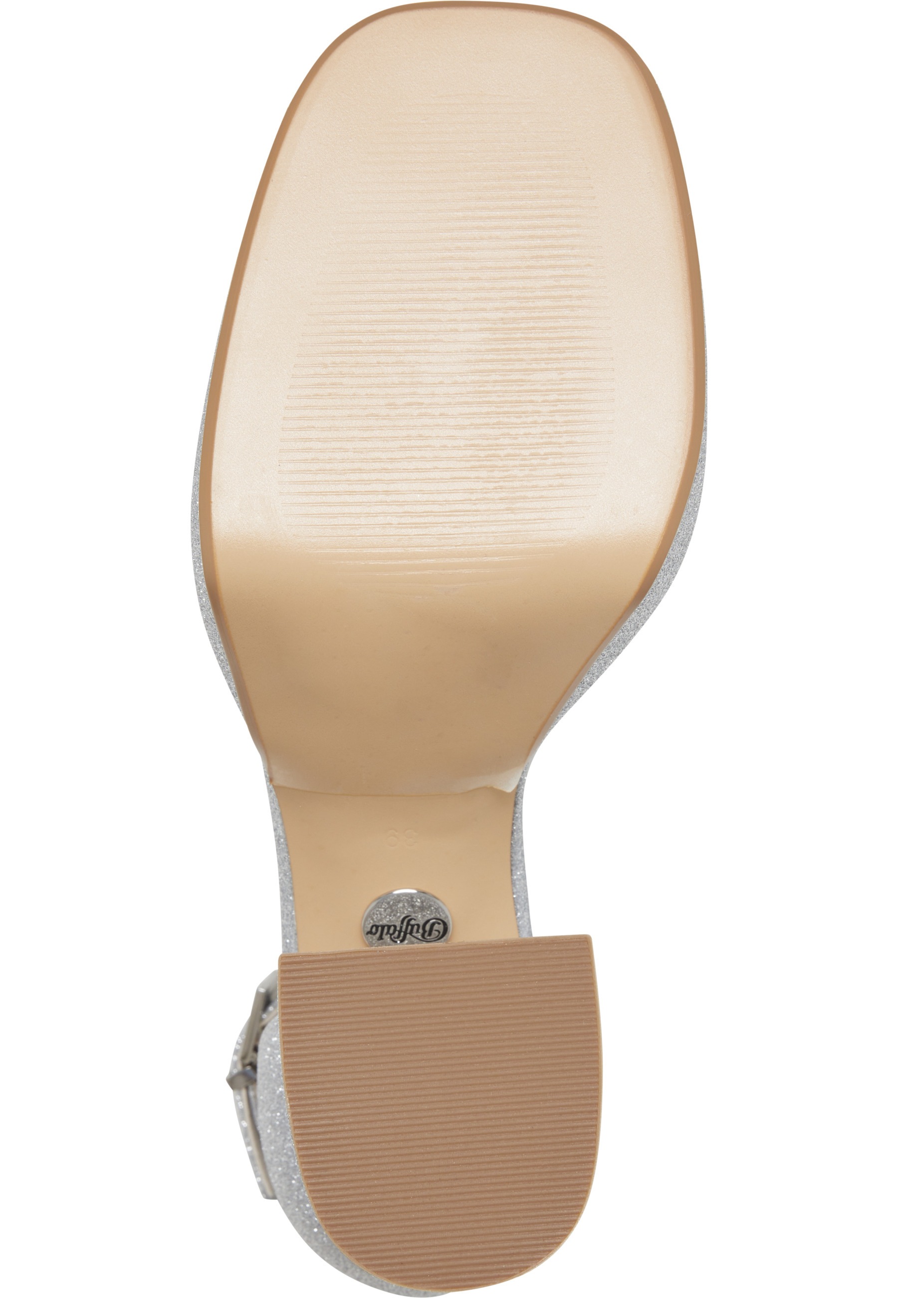 High-Heel-Pumps BUFFALO "Buffalo Buffalo May Neat - Vega Glitter", Damen, Gr. 37, silber, Polyurethan, unifarben, Schuhe 3