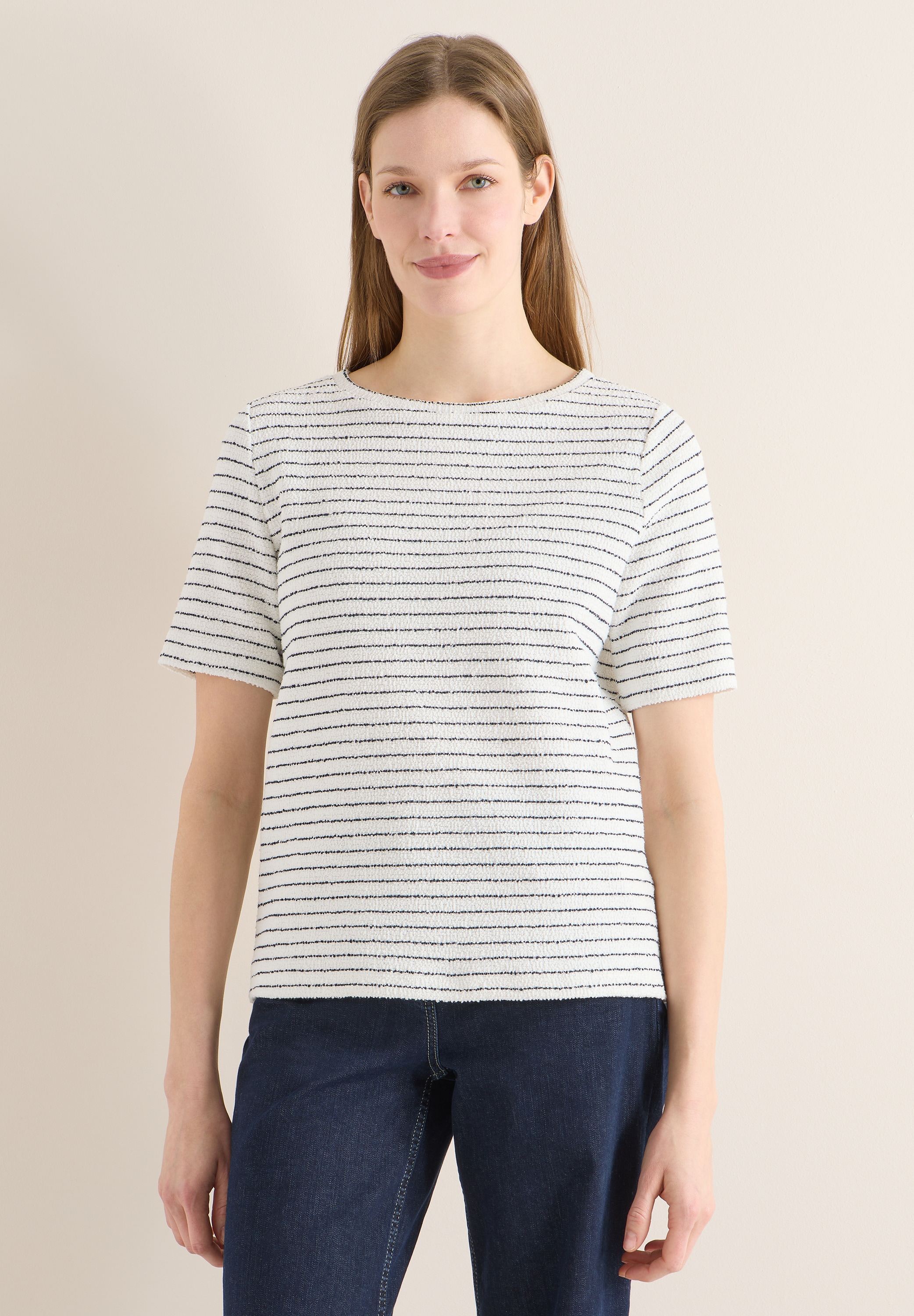 Cecil Rundhalsshirt mit U-Boot-Ausschnitt günstig online kaufen