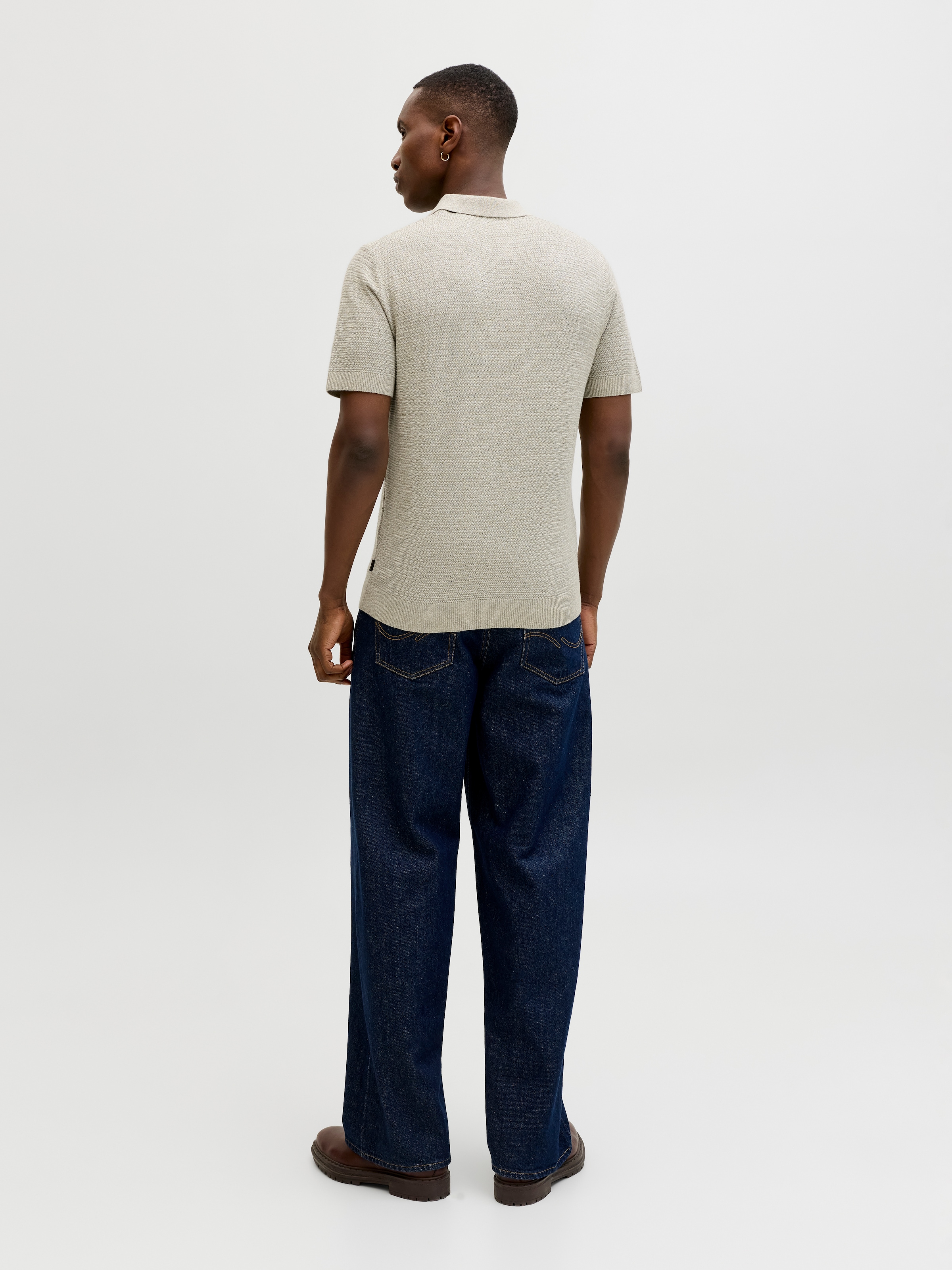 Jack & Jones Polokragenpullover »JPRBLURILEY KNIT POLO SS SN« Baumwolle, regular fit