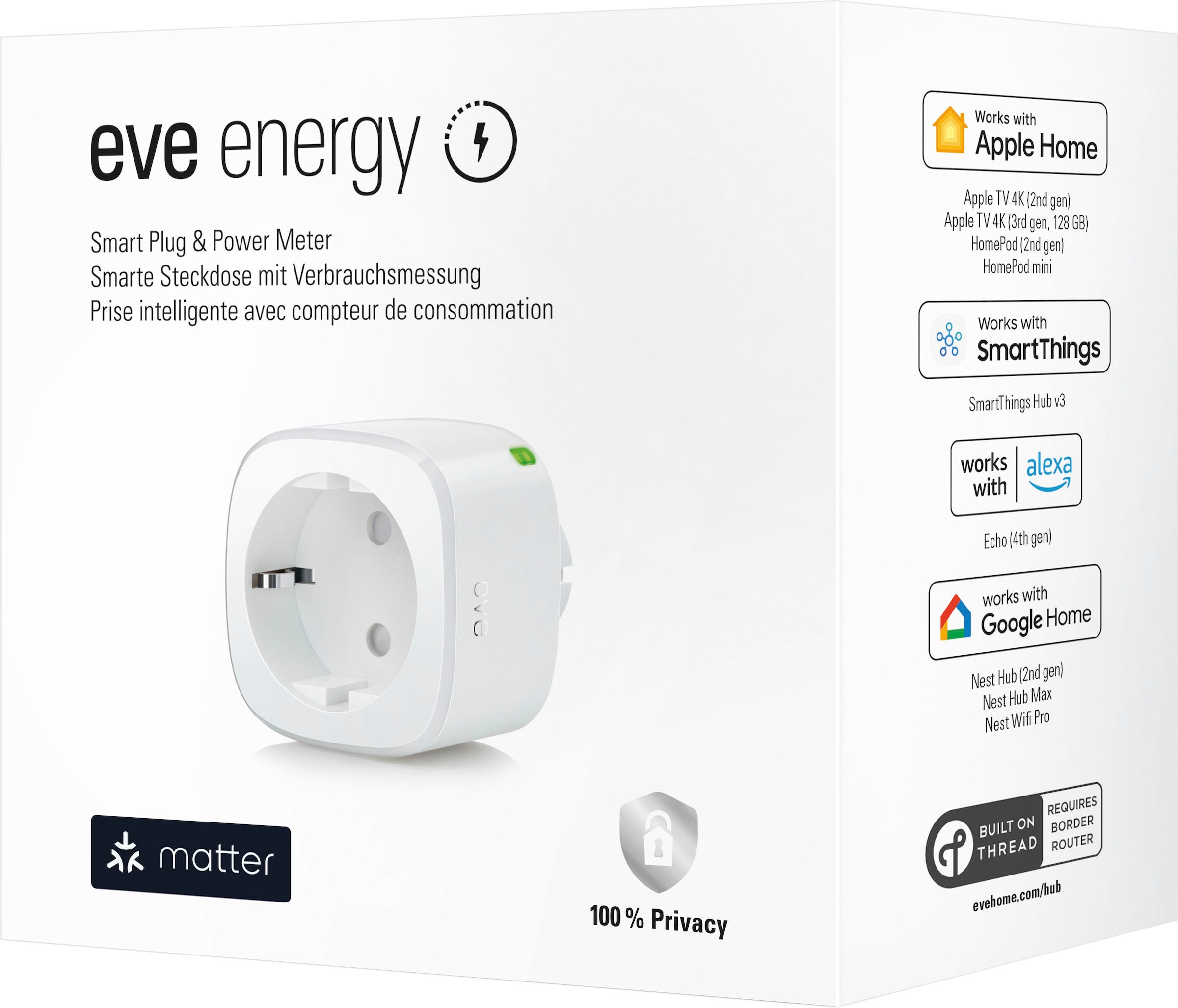 EVE Steckdose »Energy Smarte (Matter) 2er Pack«
