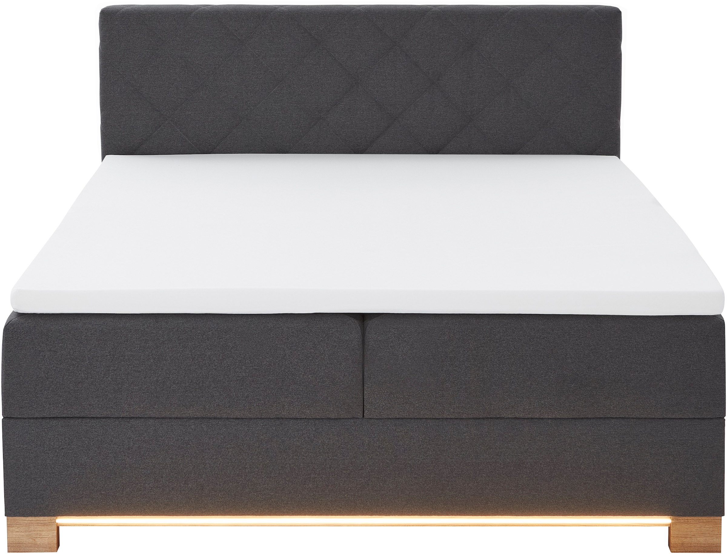 meise.möbel Boxspringbett »Messina«, inkl. Bettkasten, LED-Beleuchtung und Topper