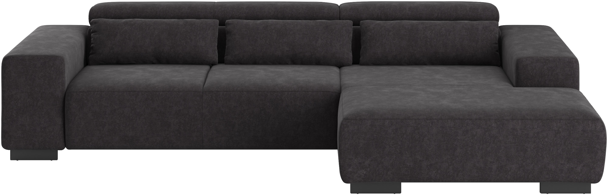 COTTA Ecksofa »Side L-Form, mit Kopfteilverstellung & 3 Nierenkissen«, optional motorische Sitztiefenverstellung