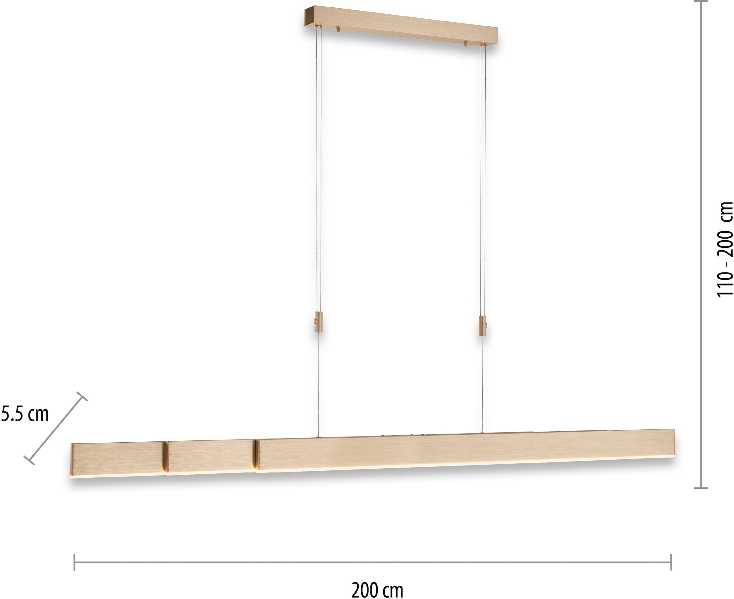 Neuhaus PURE LED Pendelleuchte »PURE Moto« LED-Board 1 Stk. warmweiß - kaltweiß e-SLIDE® Funktion, CCT, dimmbar, Fernbedienung