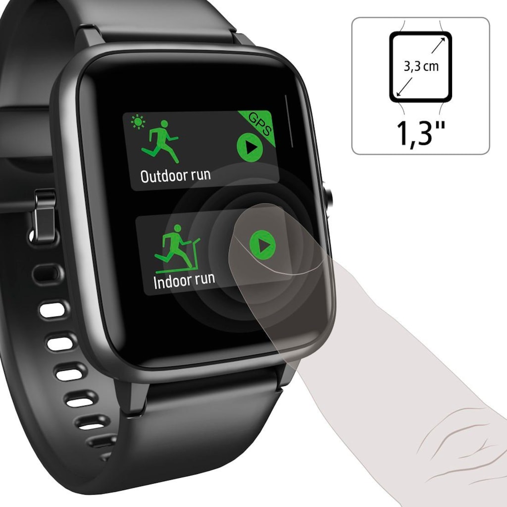Hama Smartwatch »Fitnesstracker "5910"«, (wasserdicht, integriertes GPS, Herzfrequenz, Kalorien)