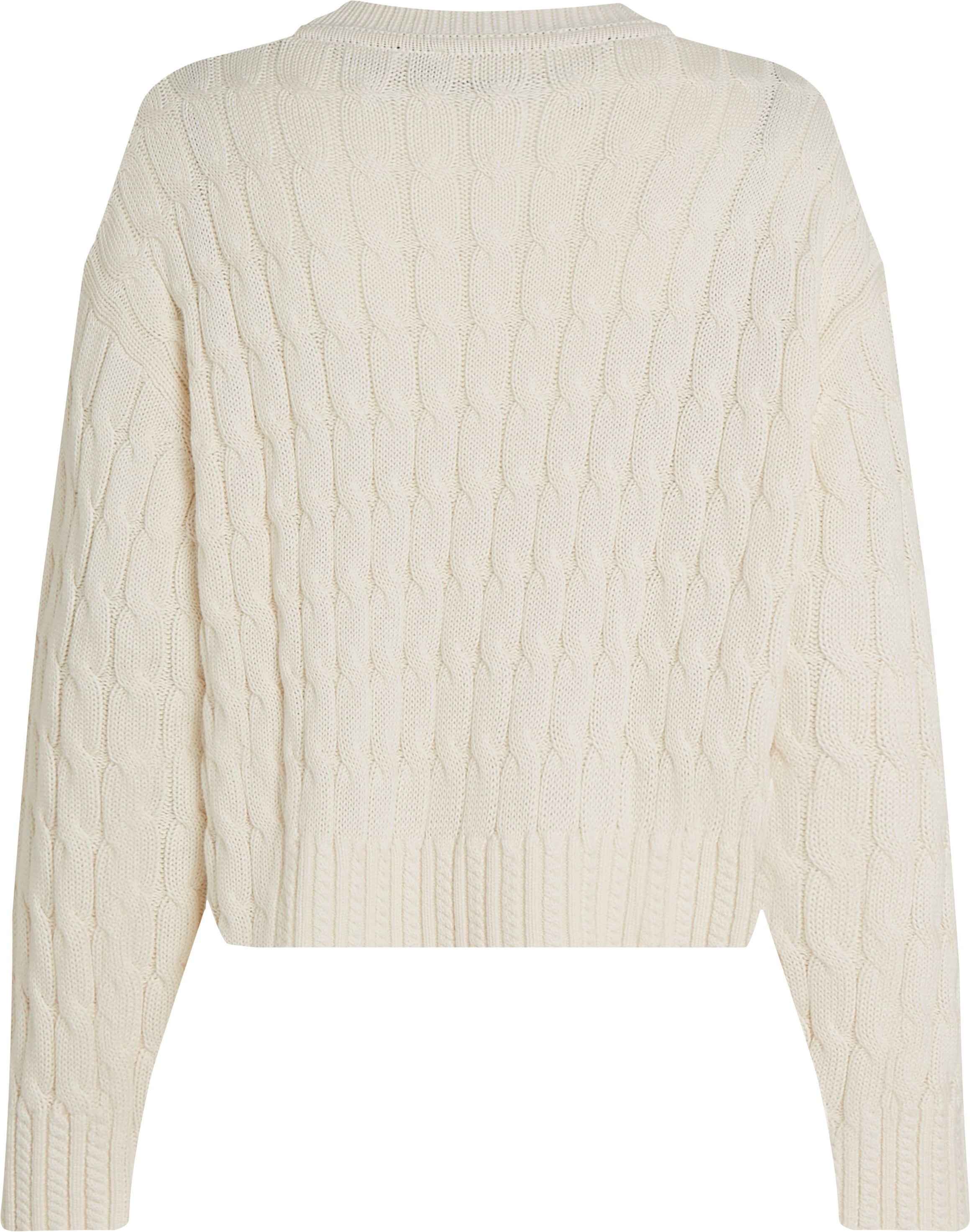 Tommy Hilfiger Rundhalspullover »SOFT CO CABLE C-NK LS SWT«, mit Zopfmuster