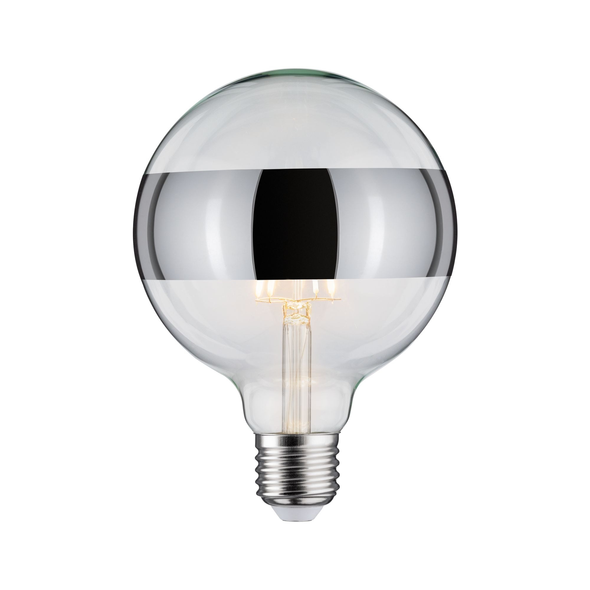 Globe 6,5 Watt E27 Ringspiegel Silber Warmweiß LED-Leuchtmittel, E27, Warmweiß