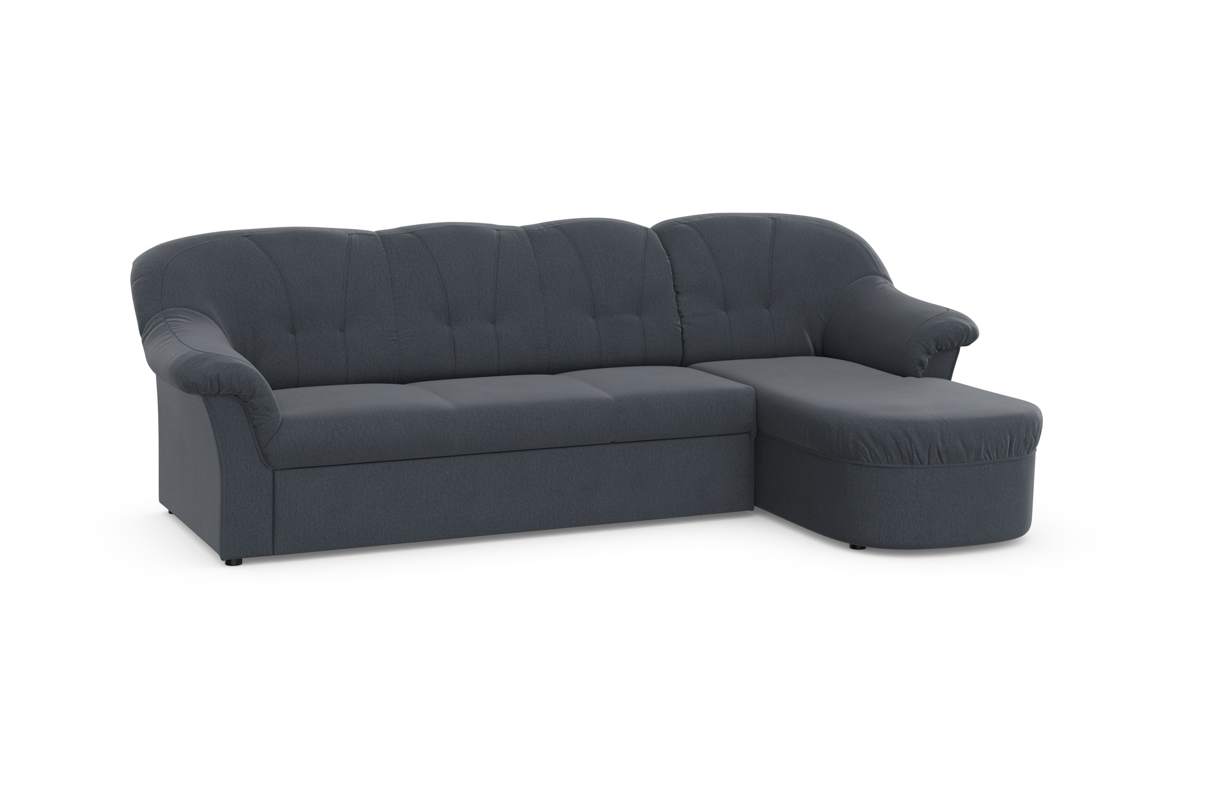 Thumbnail - DOMO collection Ecksofa "Pegnitz, elegante Rückensteppung, kompakte Stellmaße 238/141cm, L-Form", wahlweise mit Bettfunk...