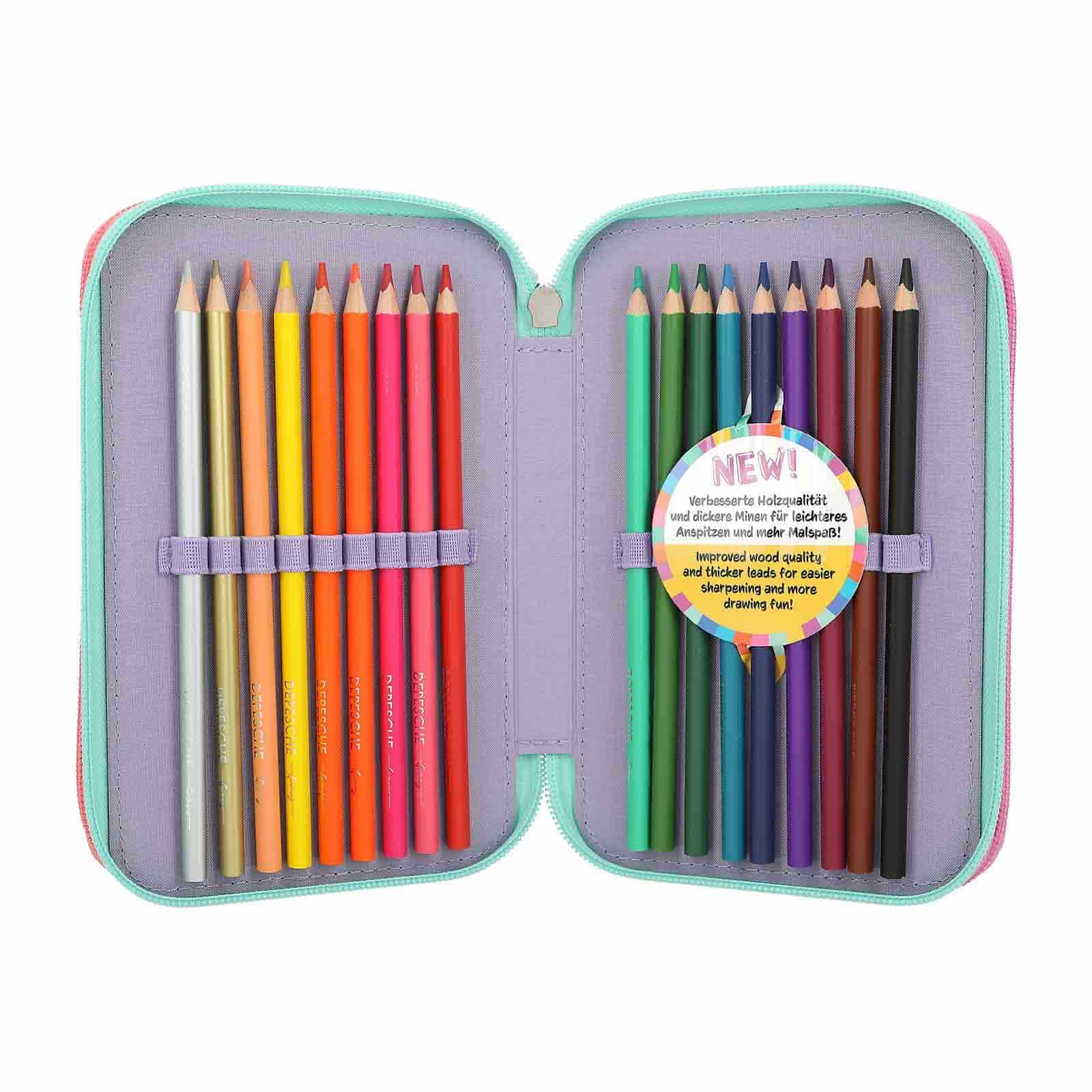 Depesche Buntstift »3-Fach Federtasche SNAP SHOTS inkl. Stifte TOPModel 20 x 13 x 7 cm bunt«