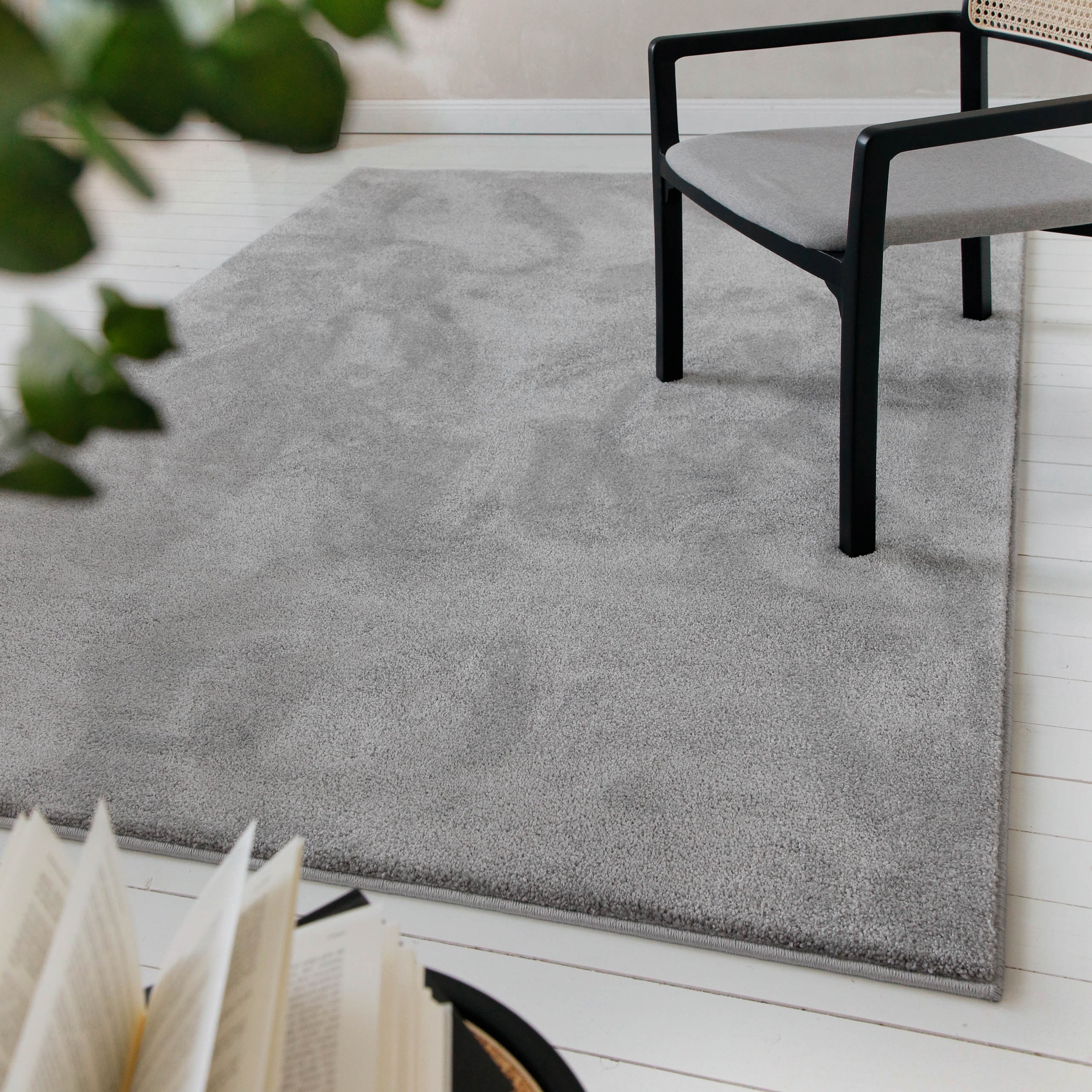 OTTO home Teppich »Lisbea« rechteckig 17 mm Höhe moderner dichter weicher Kurzflorteppich, Wohnzimmer, Schlafzimmer
