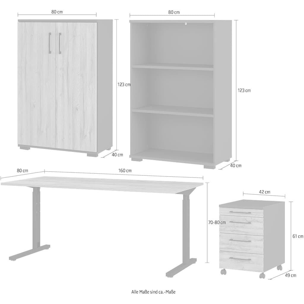 GERMANIA Büromöbel-Set »GW-Profi 2.0«, (Set, 4 St.)
