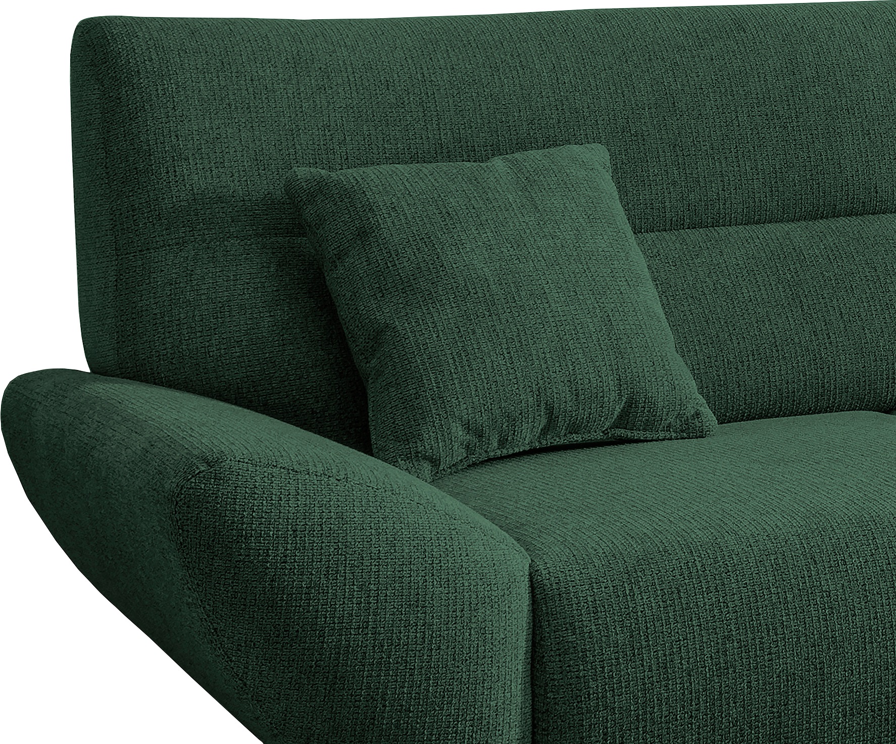 Home affaire Ecksofa »Drago, elegant und zeitlos, komfortabel, Holzfuß, L-Form, Breite 290cm« frei im Raum stellbar, inkl. 2 Zierkissen