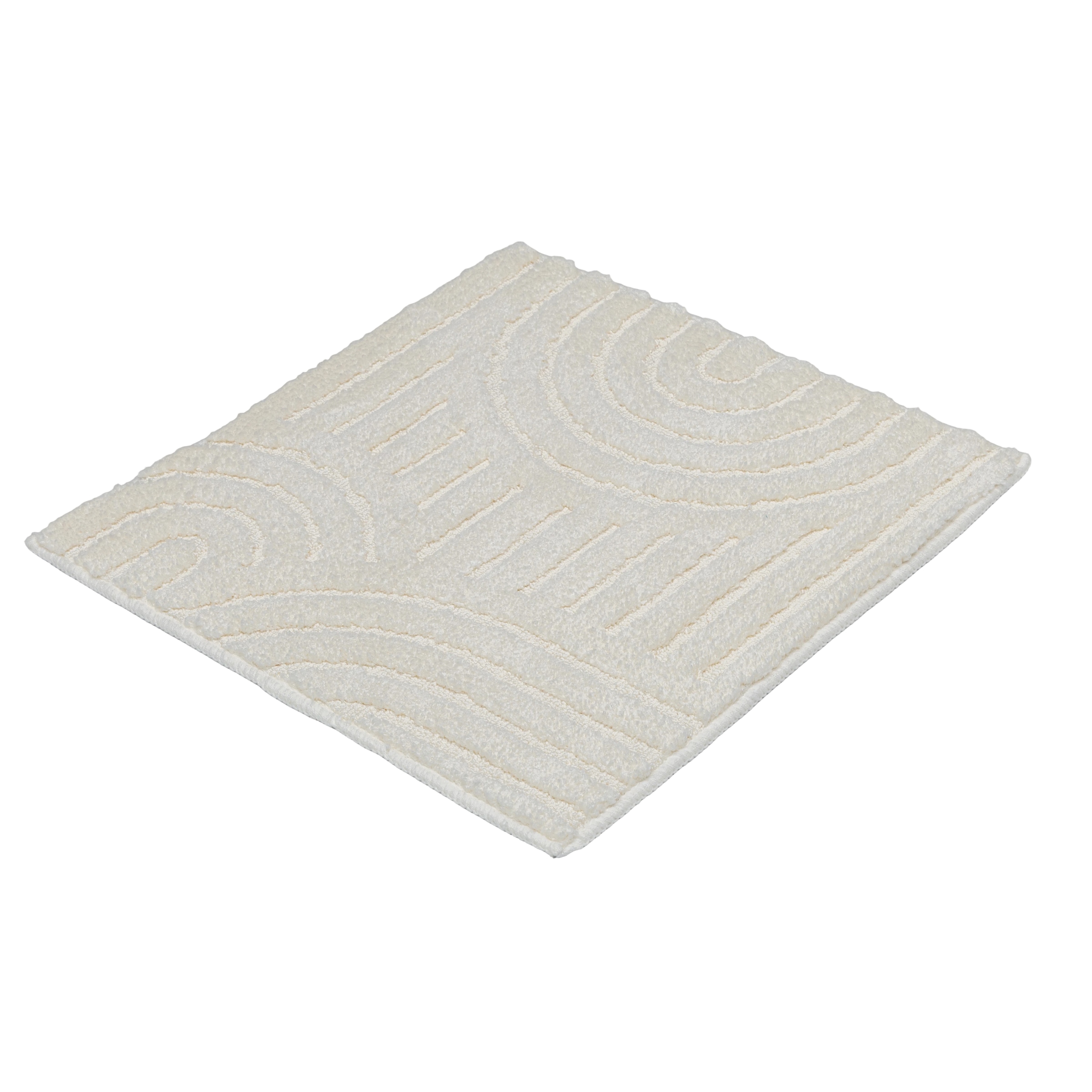 OTTO home Badematte "Zen, Badvorleger, Badezimmer Teppich, Duschvorleger" Höhe 10 mm rutschhemmend beschichtet fußbodenheizungsgeeignet  schnell trocknend Uni Farben, Hoch-Tief-Effekt, modernes Muster, Zen