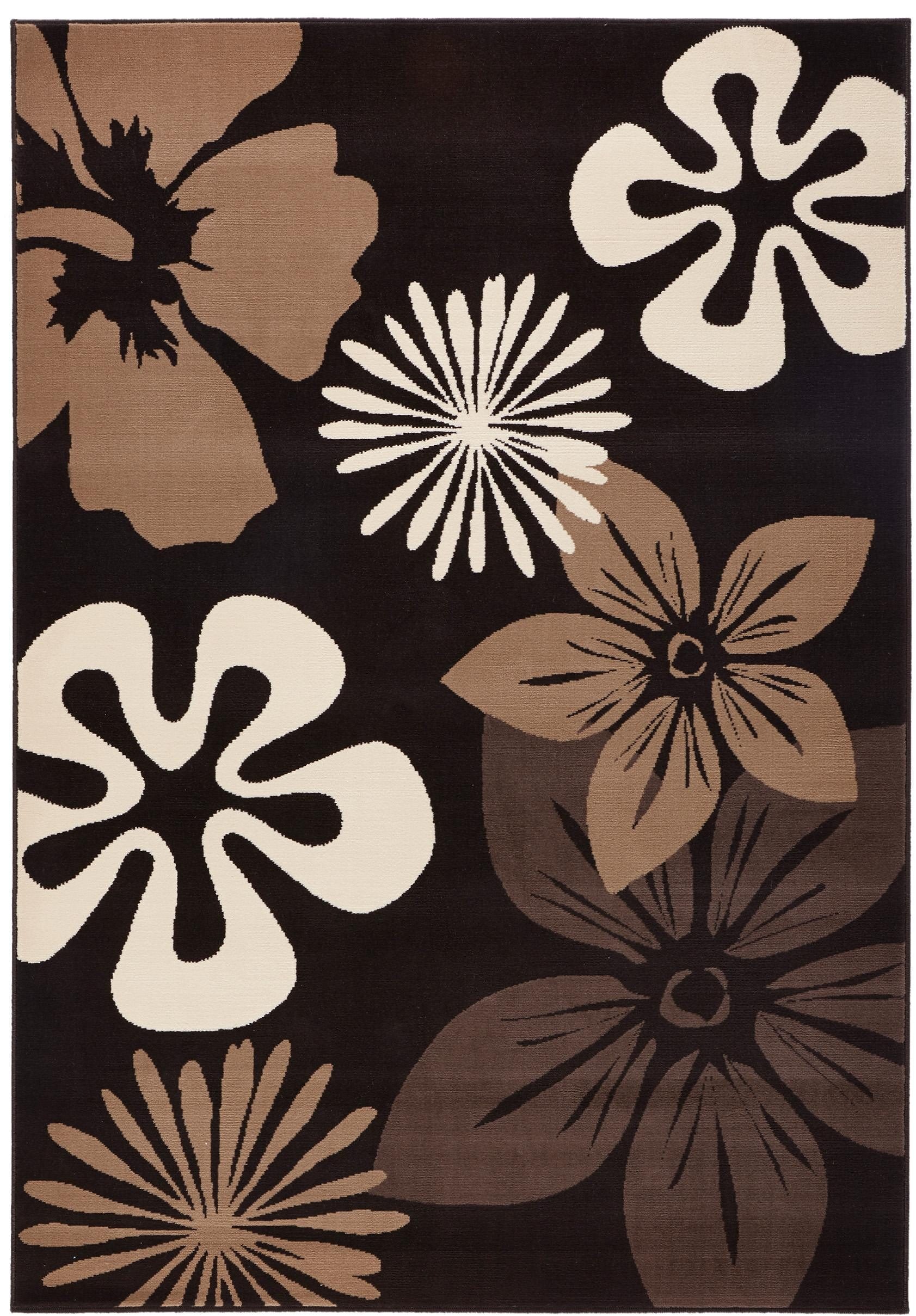 HANSE Home Teppich »Flora«, rechteckig, Kurzflor, Blumen Design, Kräftige Farben, ringsum gekettelt, Robust