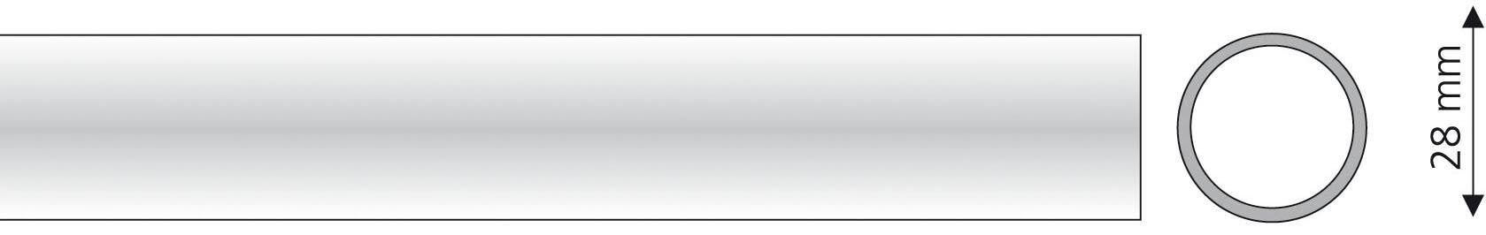 Liedeco Gardinenstange »Gardinenstange, Liedeco, Stilrohr Ø 28 mm (1 Stück)«, 1 läufig-läufig, Fixmaß