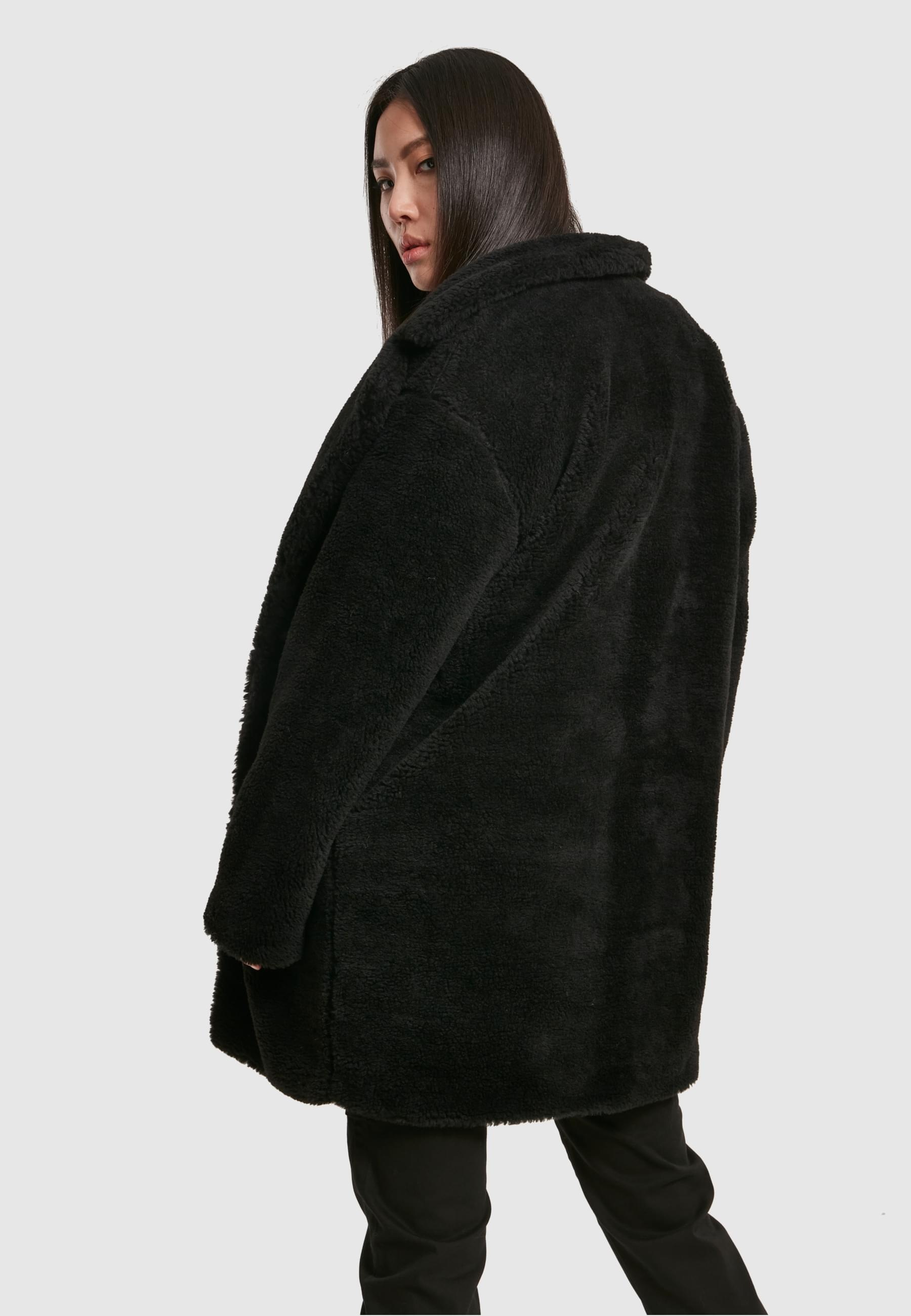 URBAN CLASSICS Parka »Urban Classics Damen Ladies Oversized Sherpa Coat«, (1 St.), ohne Kapuze
