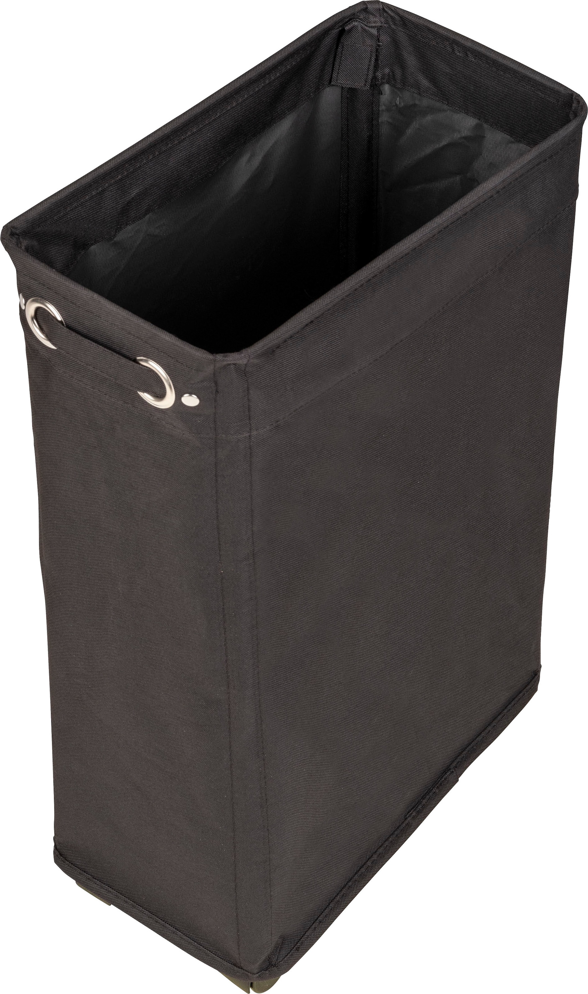 bestellen mit WENKO leichtgängigen Wäschekorb schwarz, »Corno«, vier | BAUR Rollen