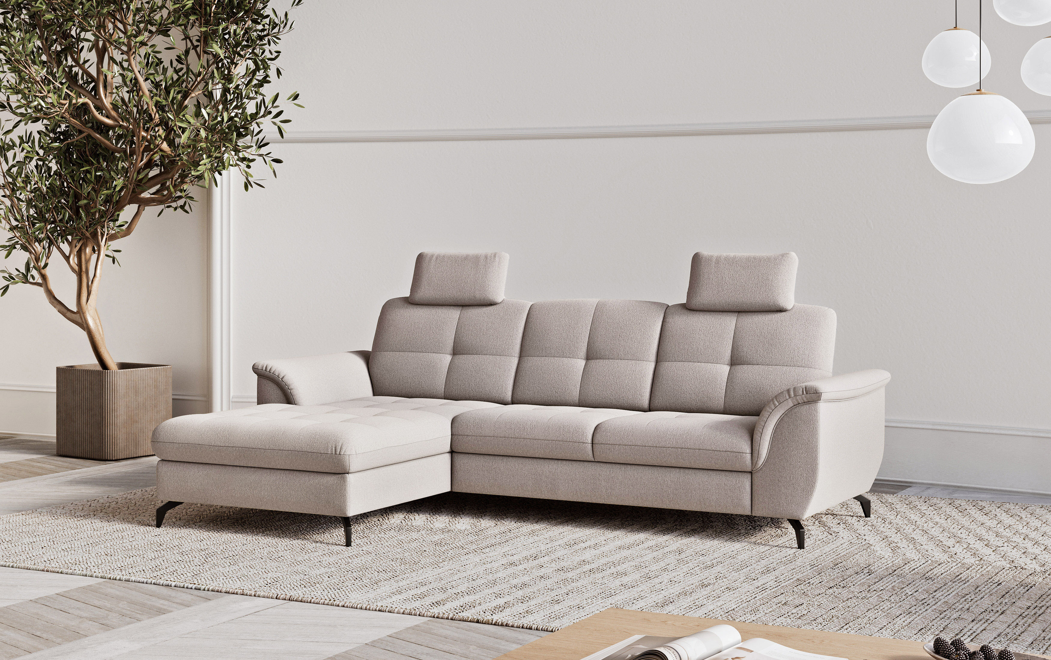sit&more Ecksofa "Zora" wahlweise mit Schlaffunktion und Bettkasten