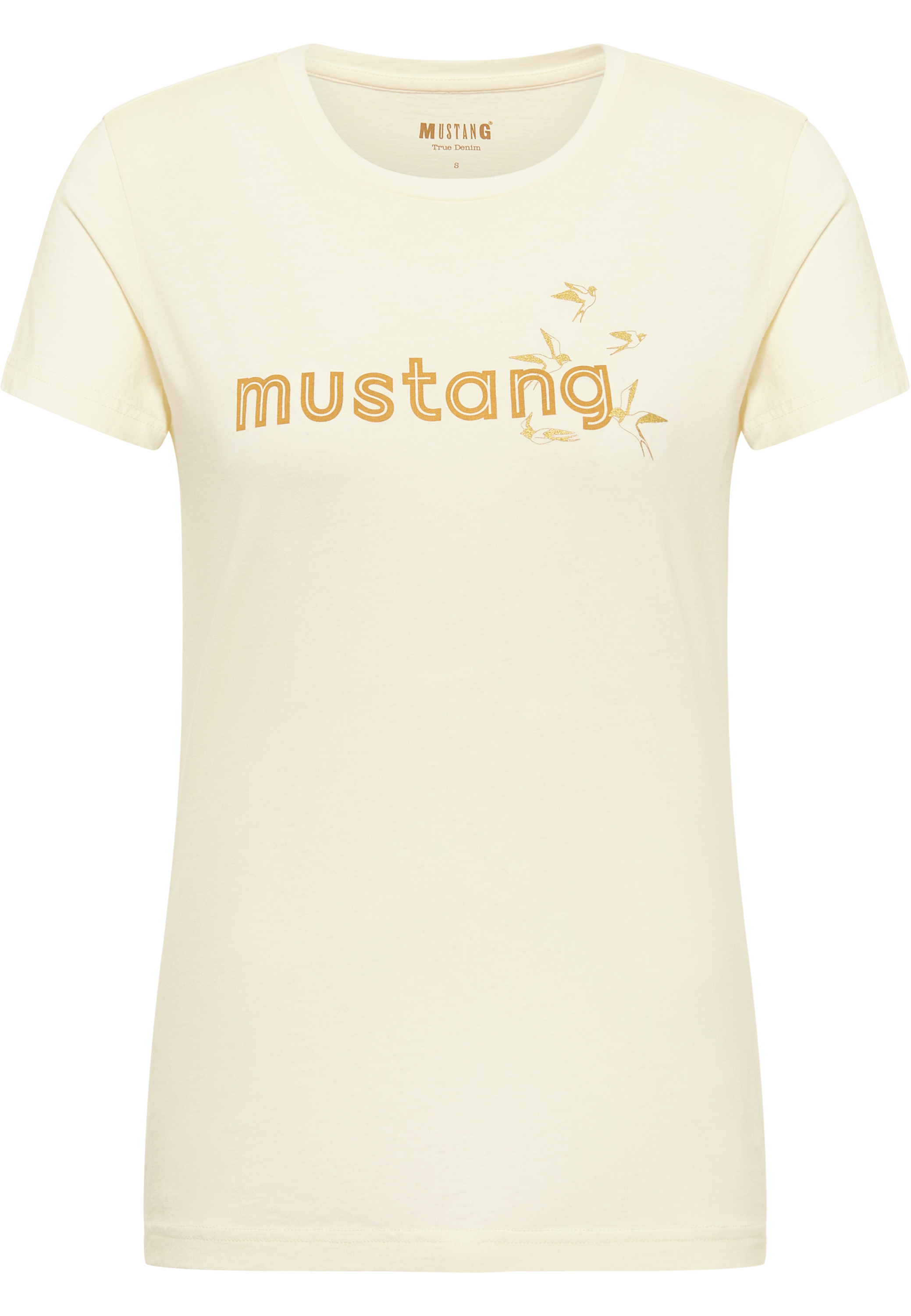 Maglietta Donna MUSTANG Alexia Stampa Floreale - Cotone Morbido, Girocollo, Vestibilità Slim