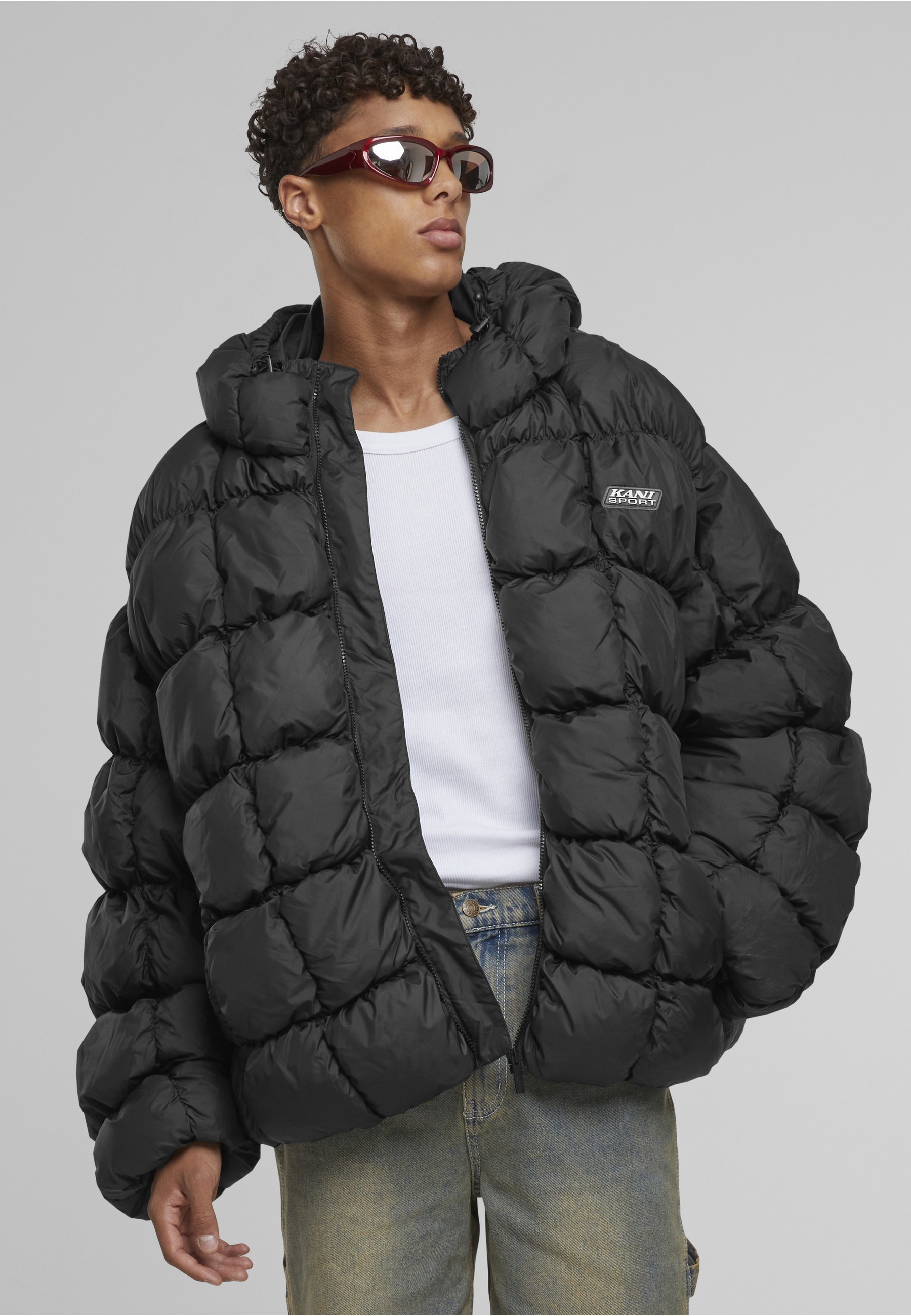 Karl Kani Winterjacke »Karl Kani Karl Kani Sport Patch Square Quilted Puffer Jacket« 1 Stk. tlg. ohne Kapuze